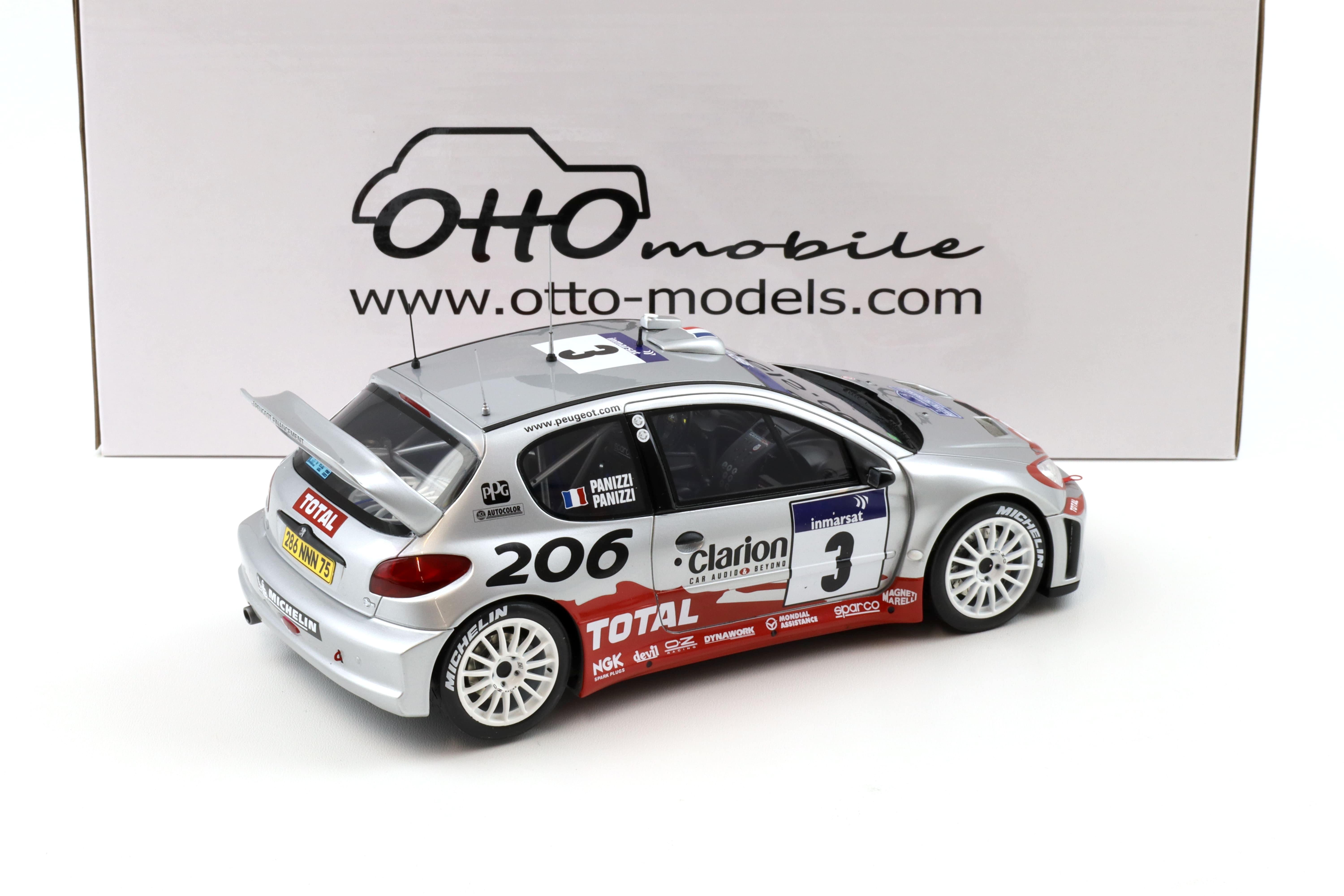 Peugeot 206 WRC Tour De Corse 2002 Panizzi - Ottomobile 1/18 - 2000 Pcs OT1085