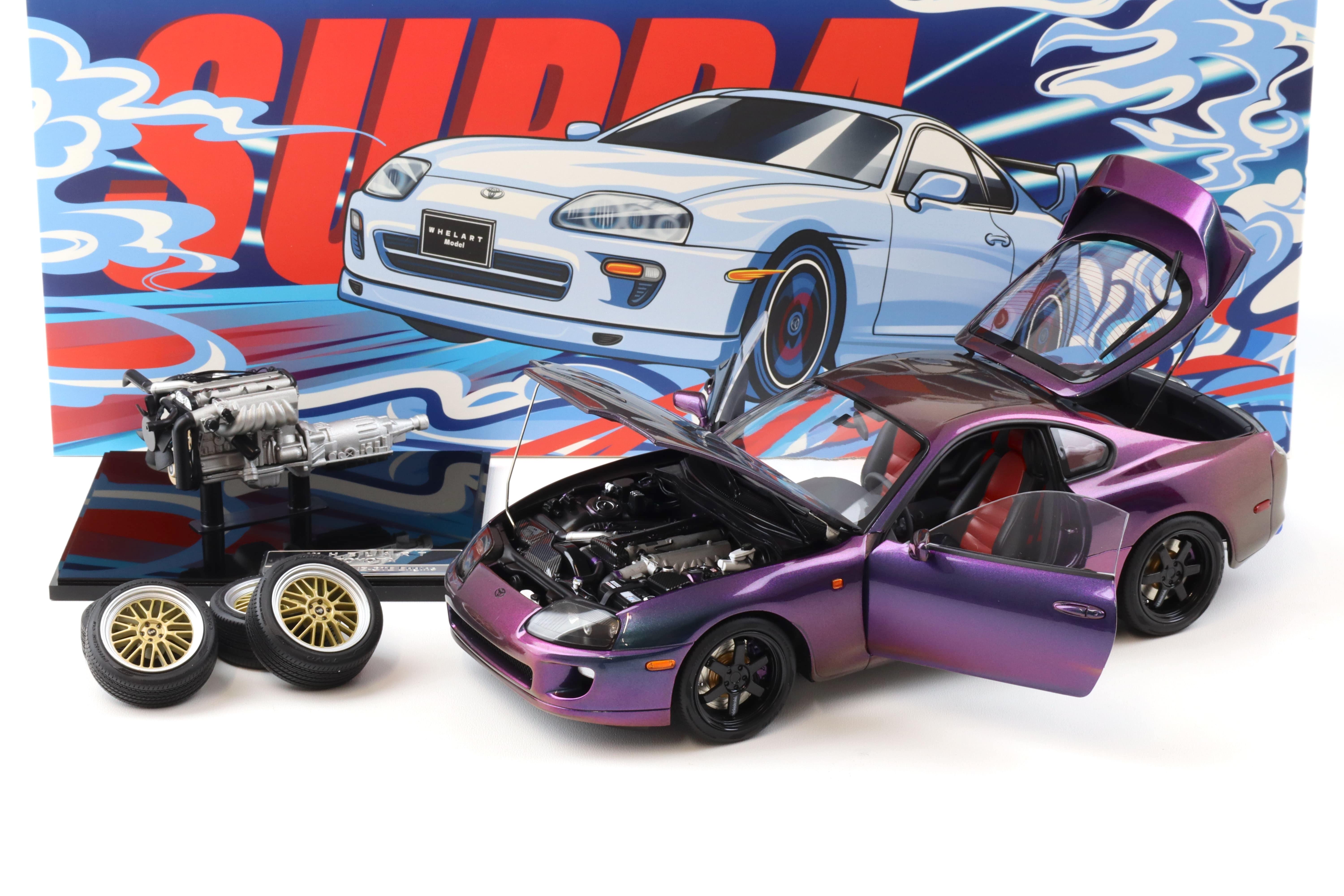 Toyota Supra A80WhelArt Purple 1:18 ミニカー 1/18 WHELART Toyota Supra A80 (Midnight Purple) Diecast Car