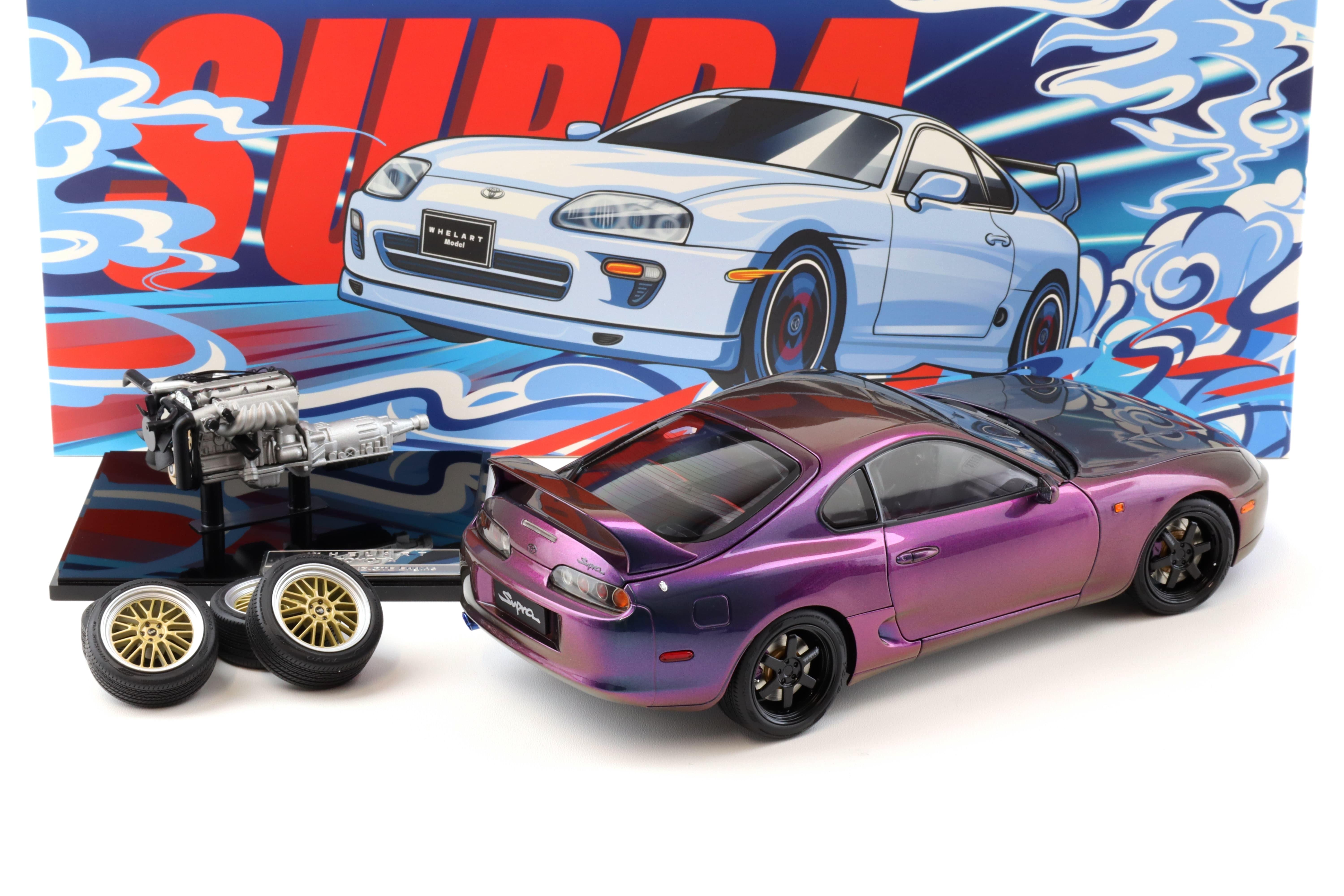 WHELART 1:18 Toyota Supra A80 Coupe Midnight Purple LHD With