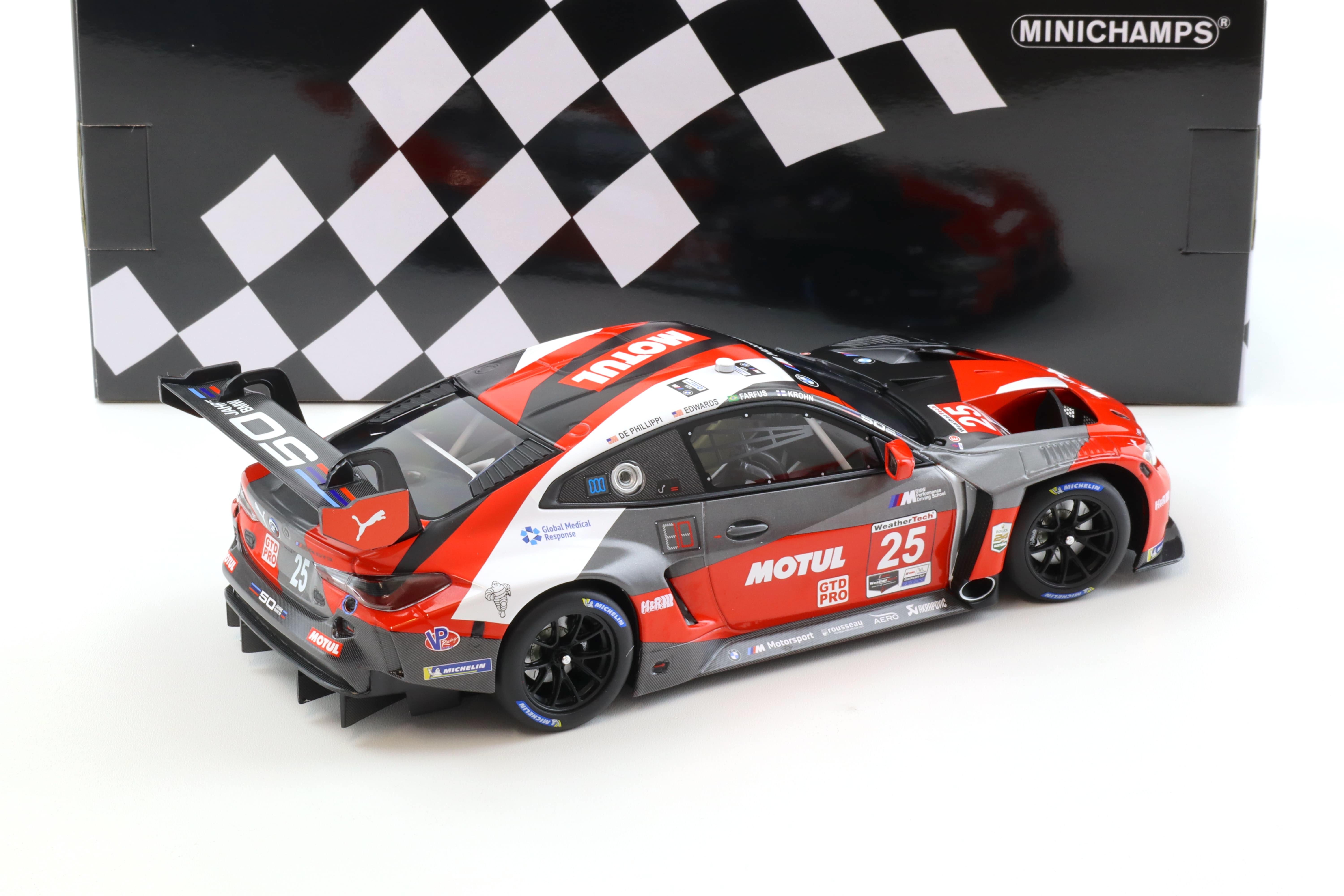 ミニカー　1/18 BMW M4 GT3 GTD PRO ”BMW M TEAM RLL” DE PHILLIPPI/EDWARDS/FARFUS/KROHN IMSA 2022 #25 「MINICHAMPS」 [155222025] 1:18 Minichamps BMW M4 GT3 GTD Pro BMW M Team RLL #25 IMSA