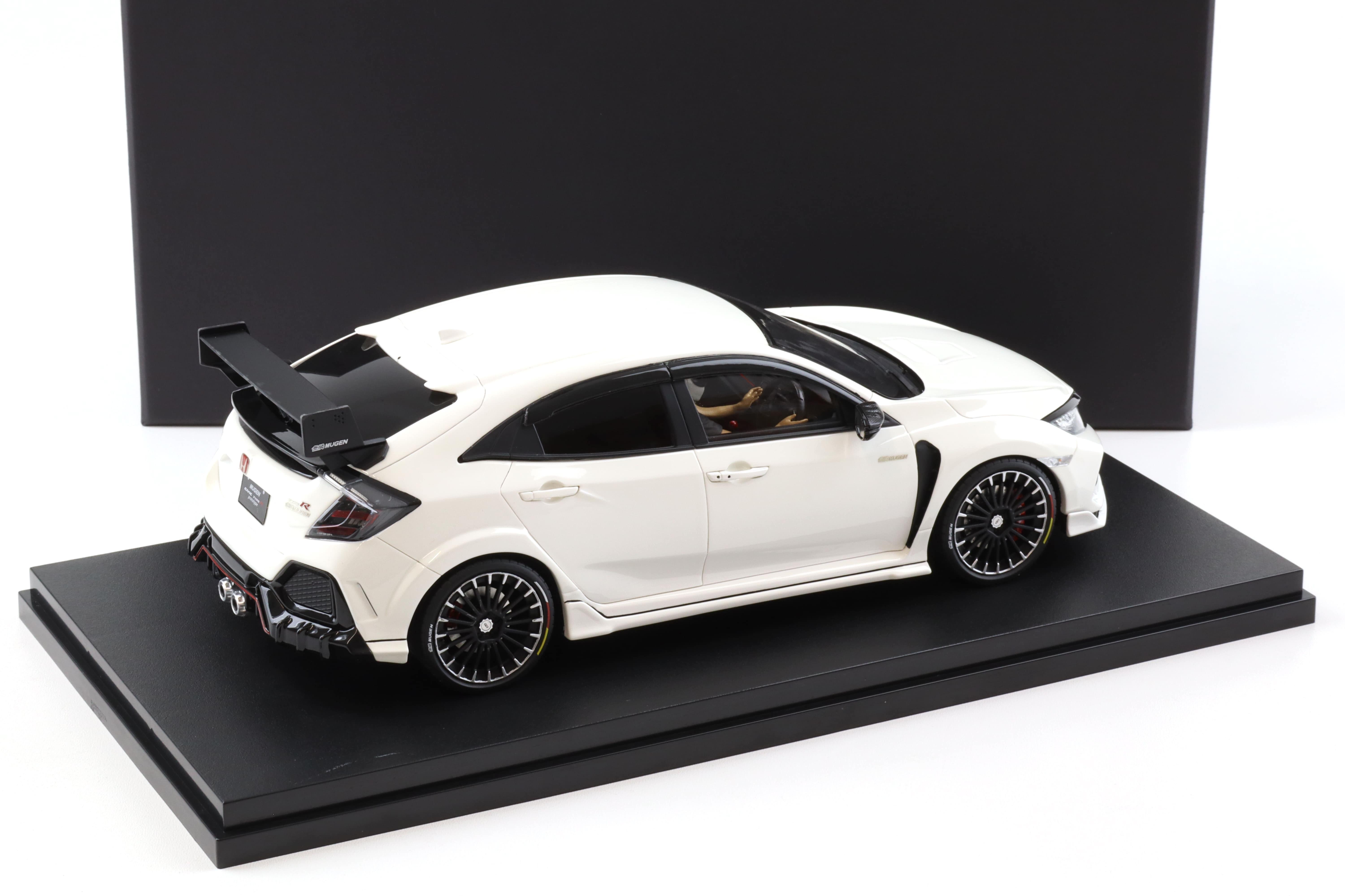 1:18 Pop Race Honda Civic Type R FK8 Mugen White With Driver | eBay