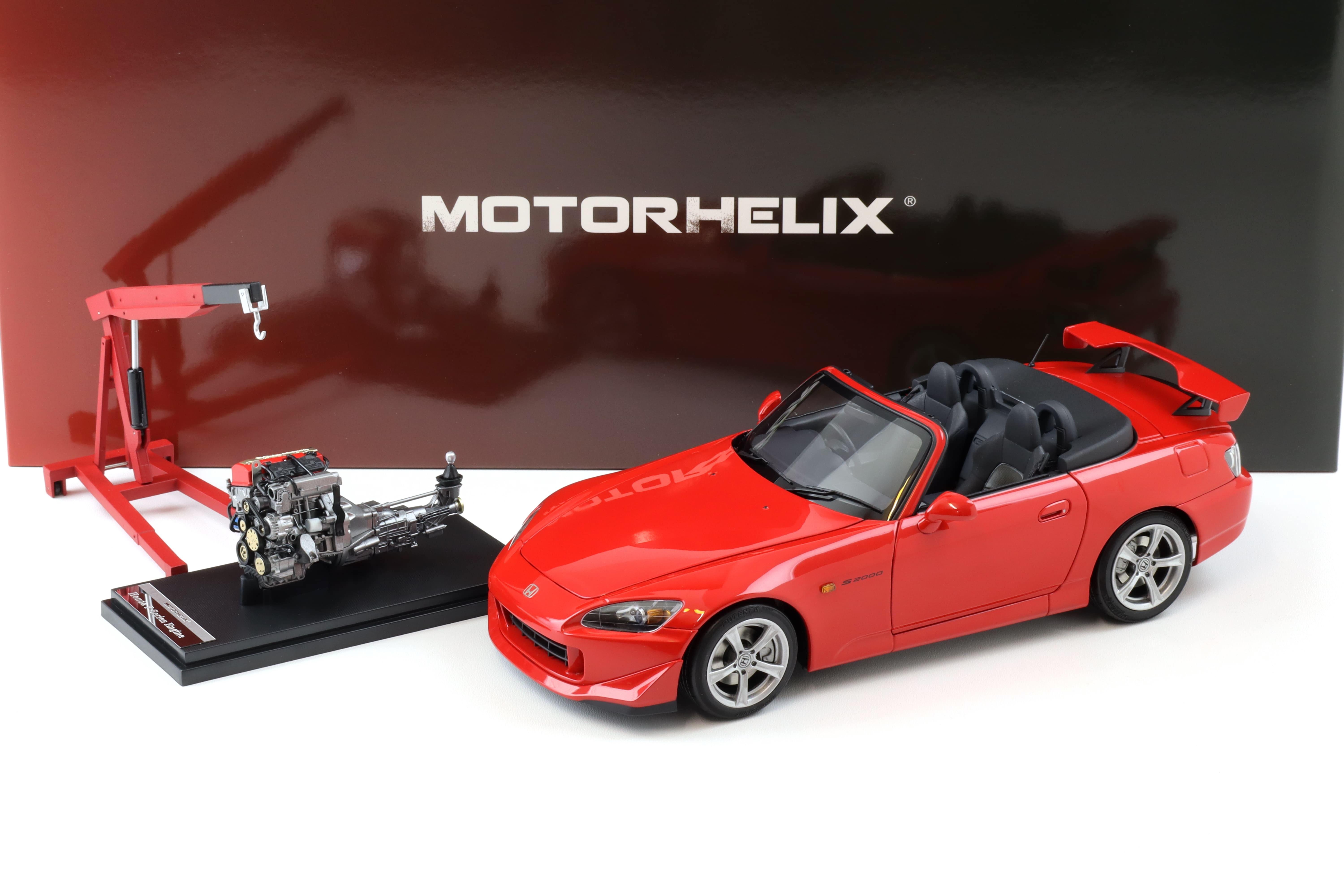 1:18 Motorhelix Honda S2000 (AP2) Type S New Formula Red + Engine
