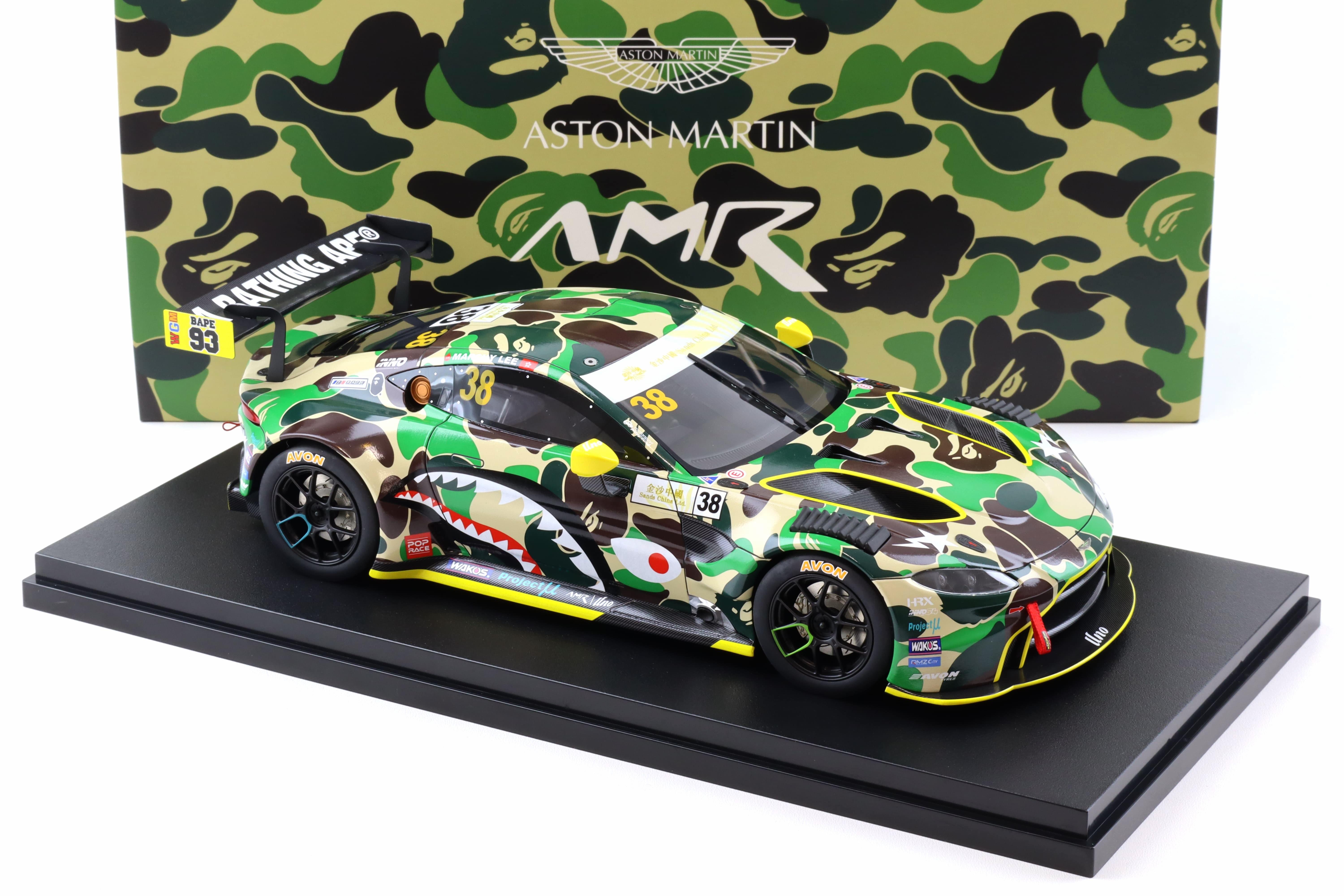 1:18 Pop Race X BAPE Aston Martin Vantage GT3 AMR Bathing Ape With