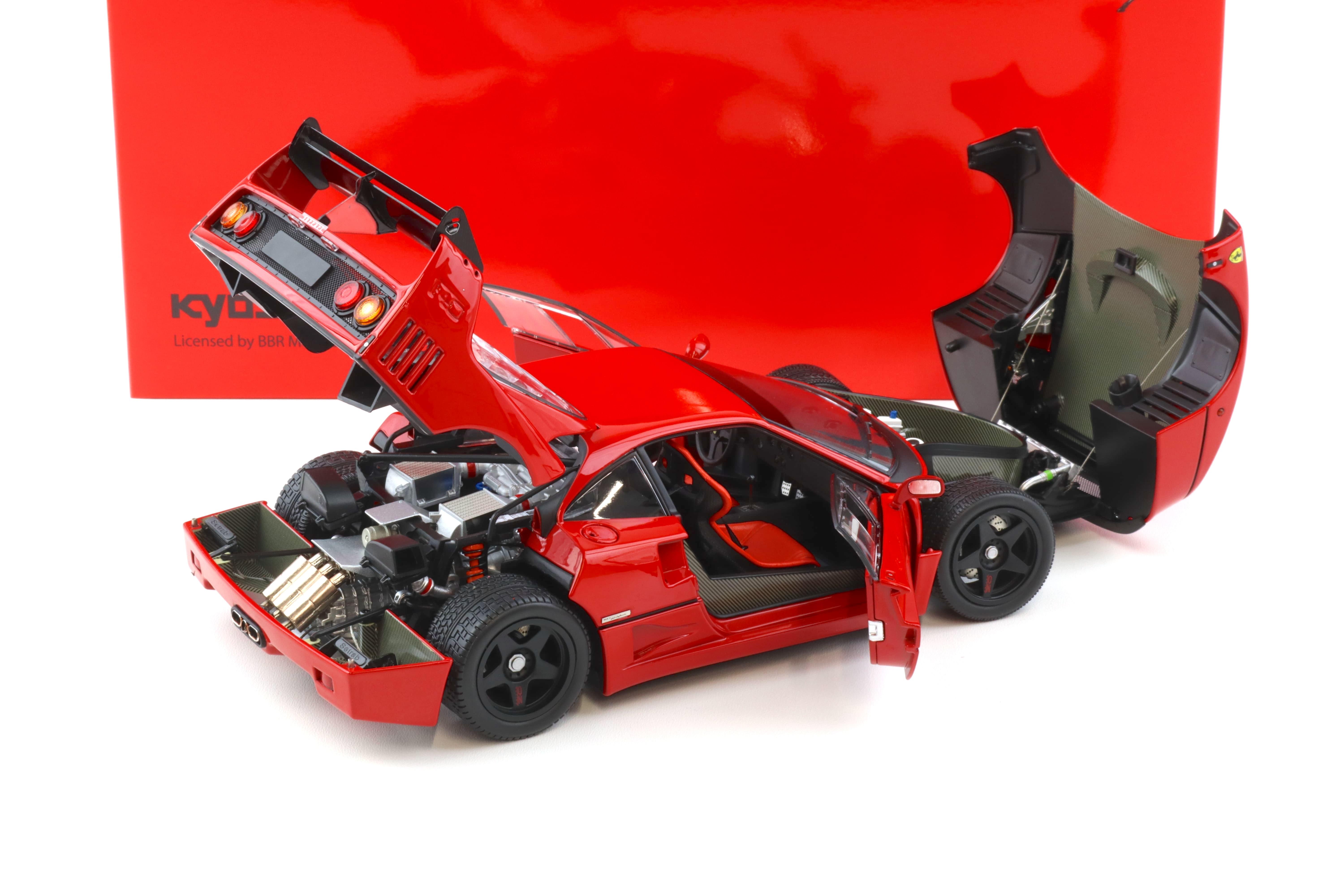 1:18 Kyosho Ferrari F40 Light Weight LM Wing Red KS08416RLM | eBay