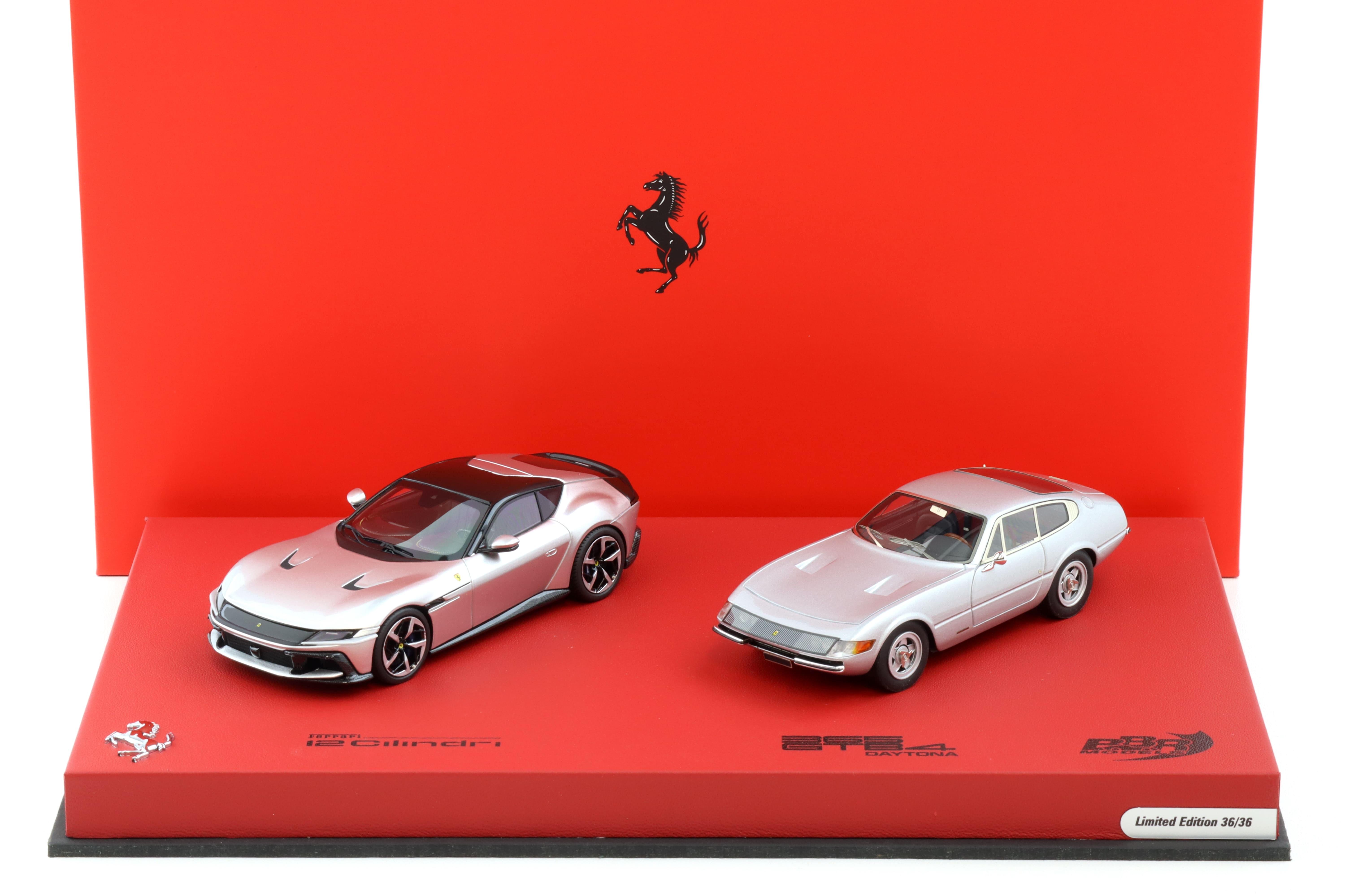 自動車 BBR Models 1/43 Ferrari 365 GTB/4 1:43 BBR Ferrari 12Cilindri +365 Gtb / 4 Daytona Silver Special