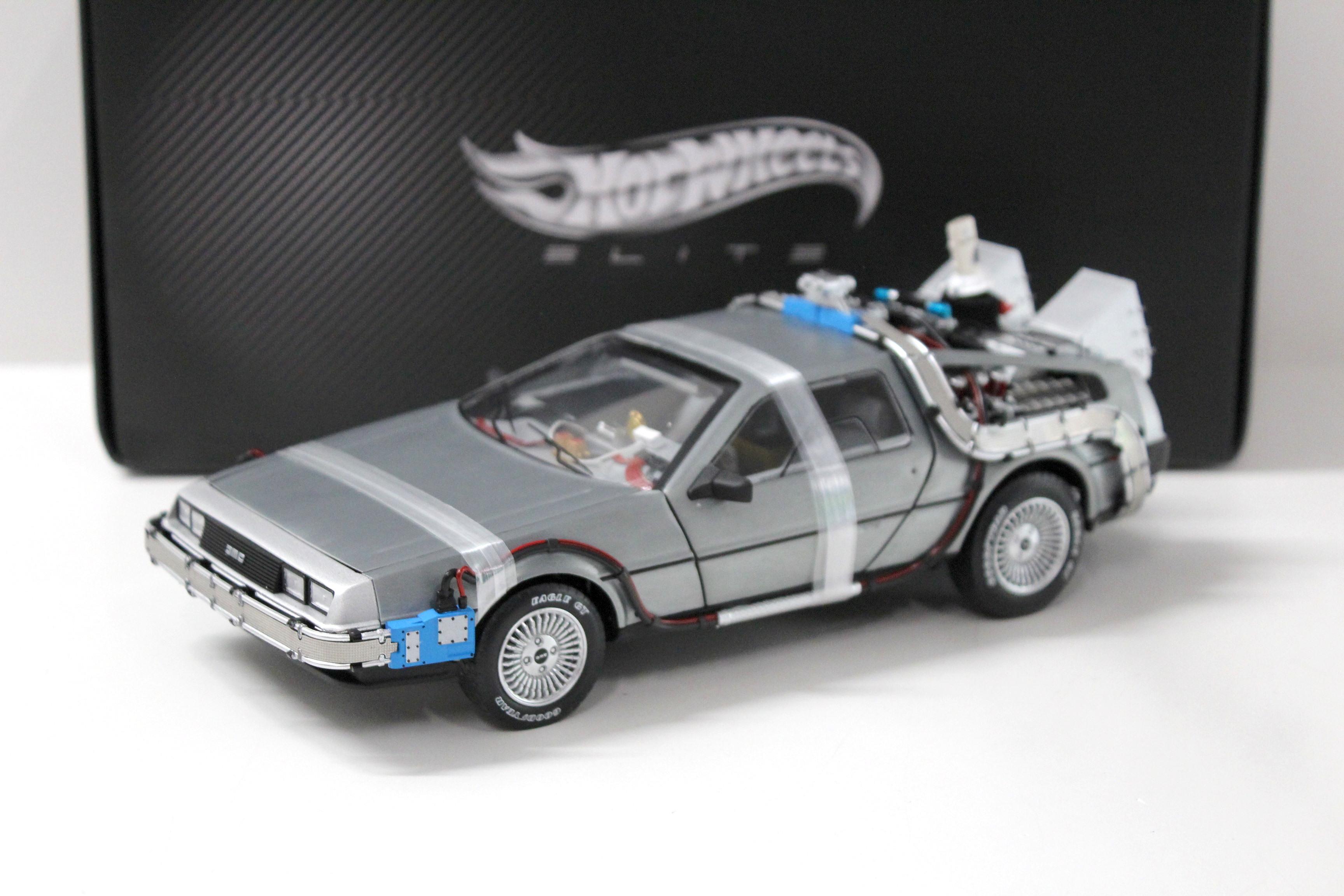 118 Hot Wheels Elite DMC delorean back to the Future Time Machine eBay