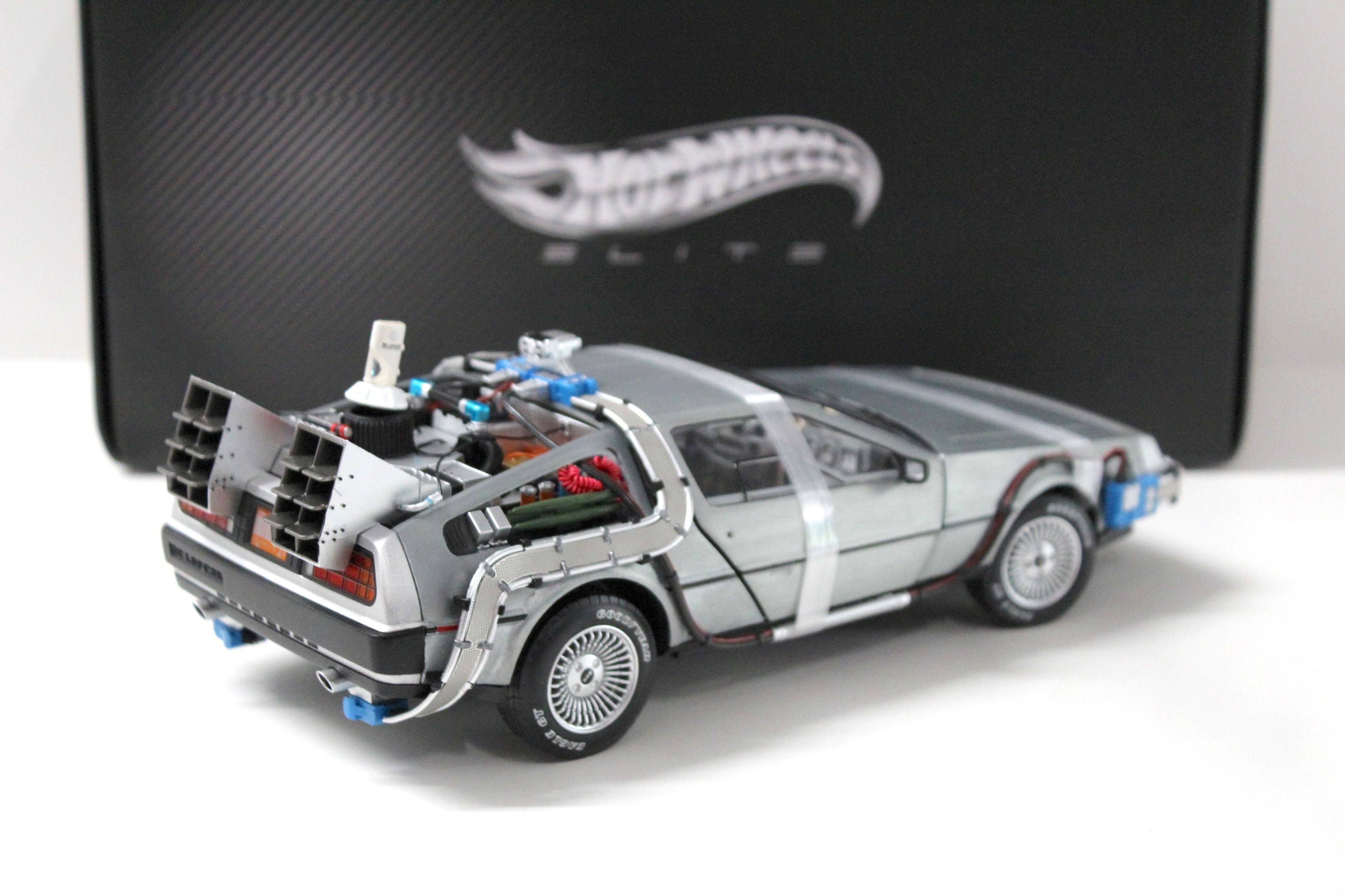 118 Hot Wheels Elite DMC DeLorean Back to the Future time Machine eBay