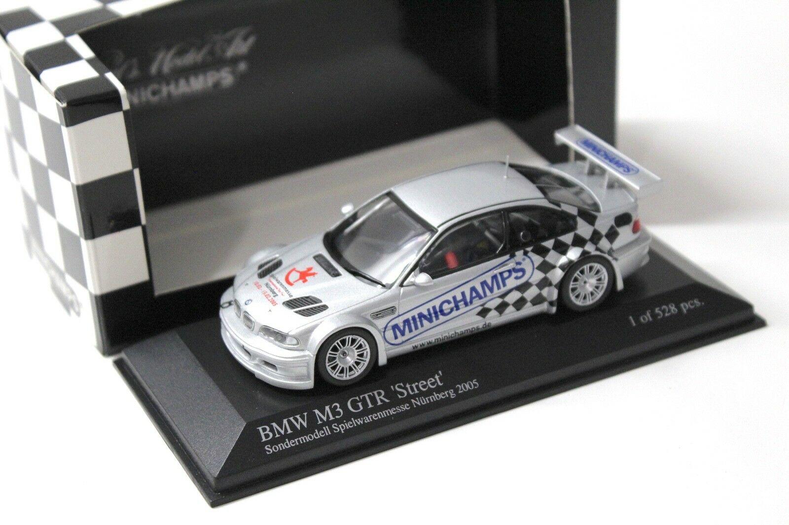 1:43 Minichamps BMW M3 GTR E46 Street TOY FAIR 2005 silver