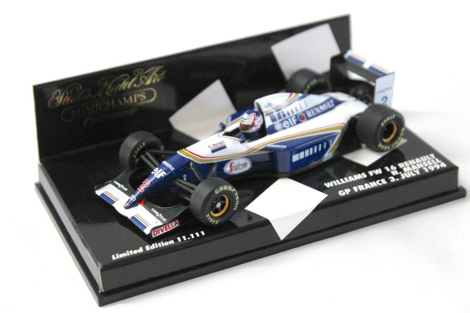 1:43 Minichamps Williams Renault FW16 Mansell GP France | eBay