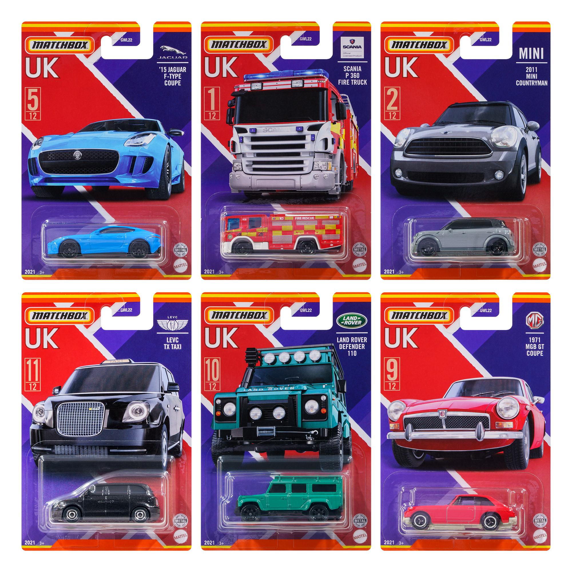 1:64 Matchbox Set 2021 Best of UK Great Britain 6 pcs. - MG