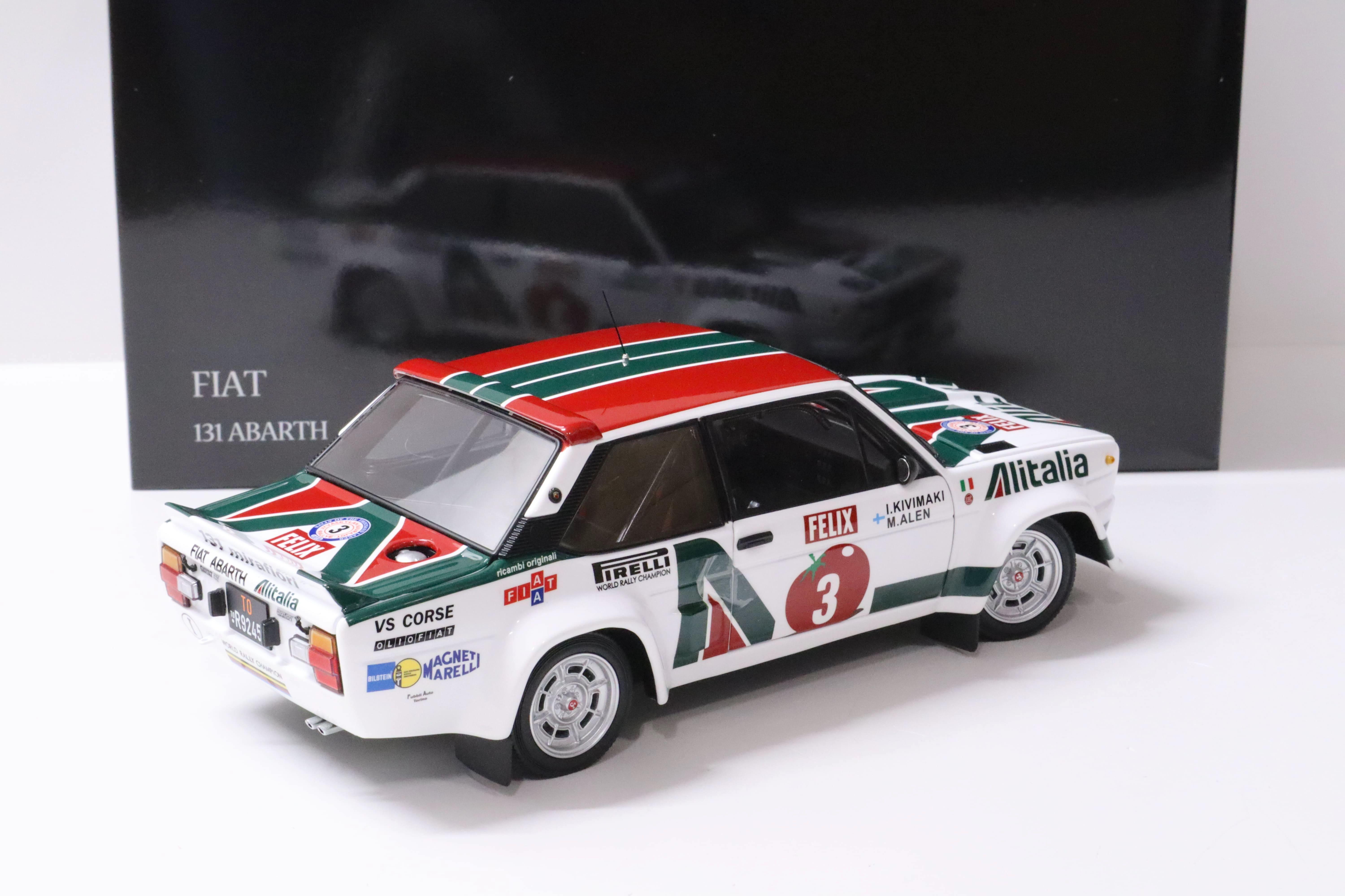 1:18 Kyosho Fiat 131 Abarth 1978 Alen/ Kivimaki Rally 1000
