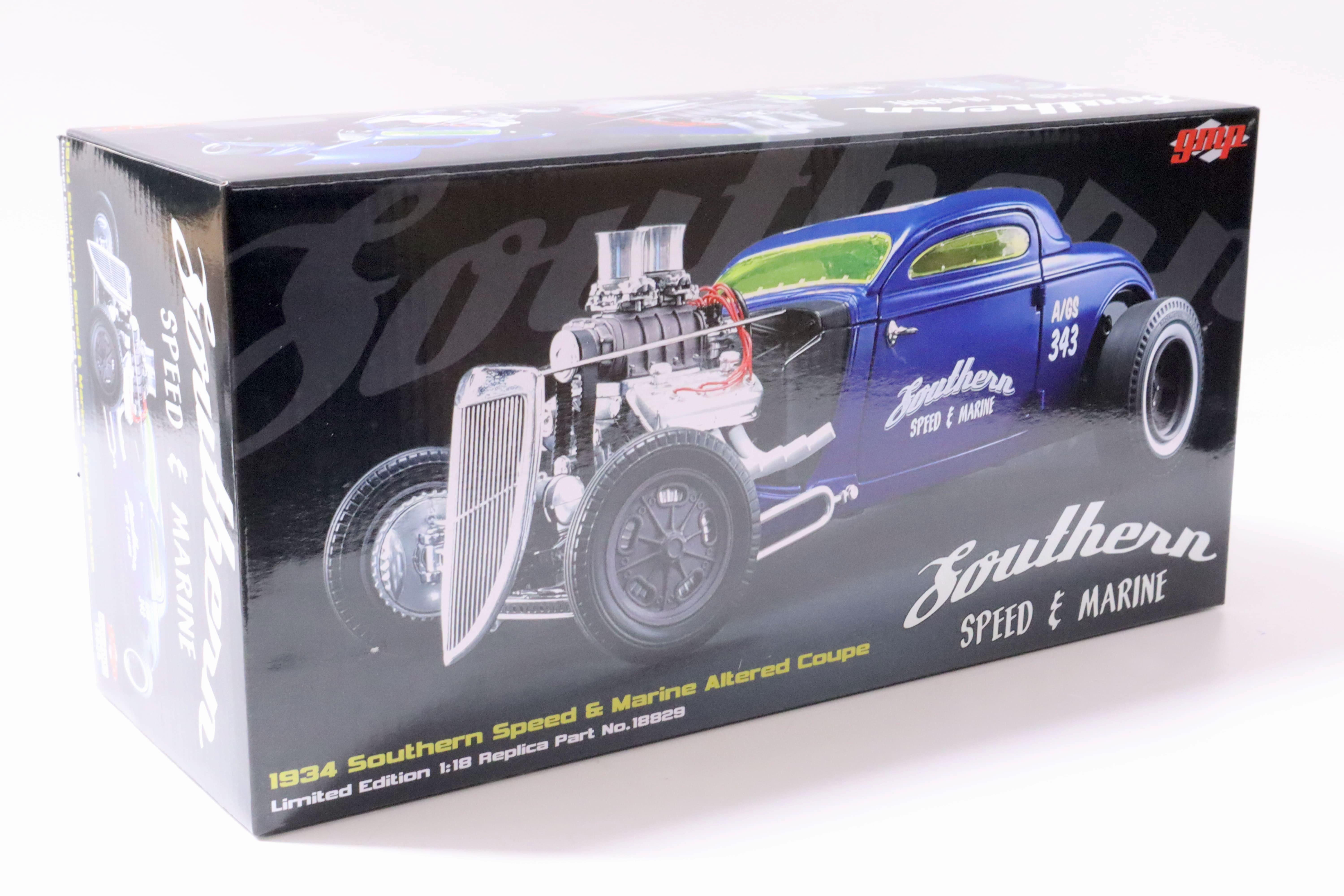 1:18 GMP Hot Rod 1934 Blown Altered Coupe Southern Speed & Marine