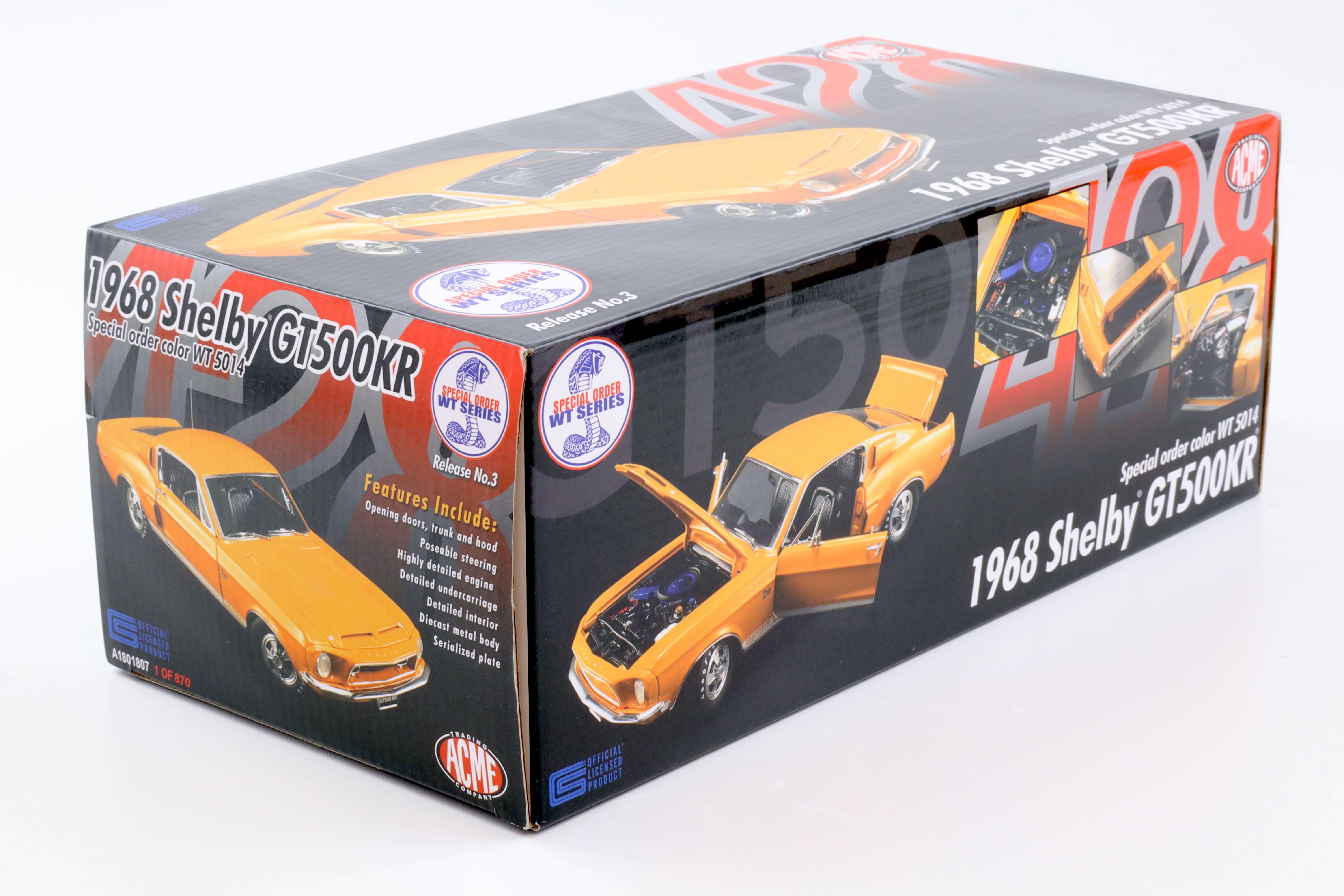ACME 1968 Shelby GT500KR – 1/18, Orange, Métal, Release No.3