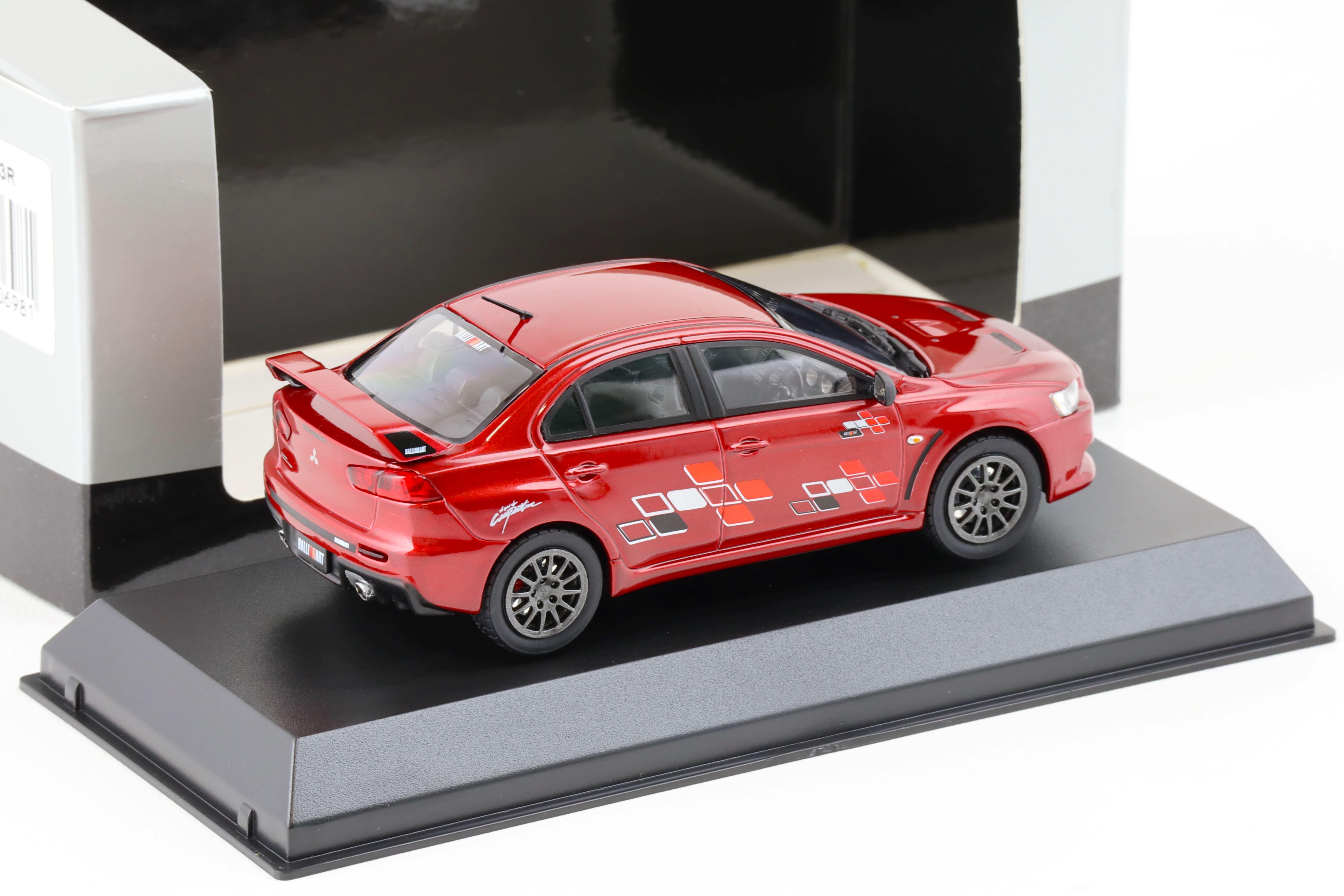 1:43 Kyosho Mitsubishi Lancer Evolution X RALLIART red metallic | eBay