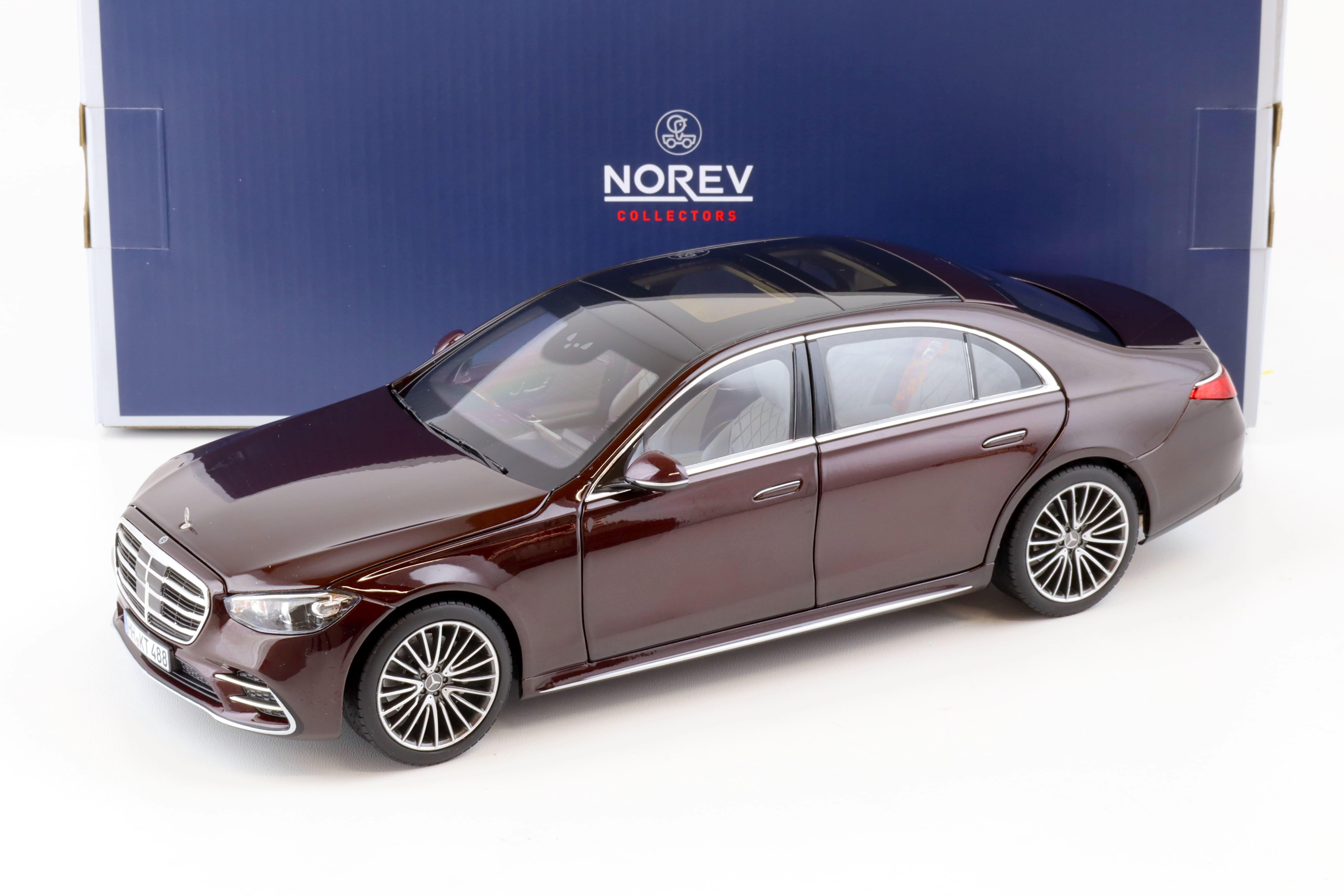 2021 Mercedes-benz S-class Amg-line Dark Red Metallic 1/18 Diecast Model  Car By Norev : Target