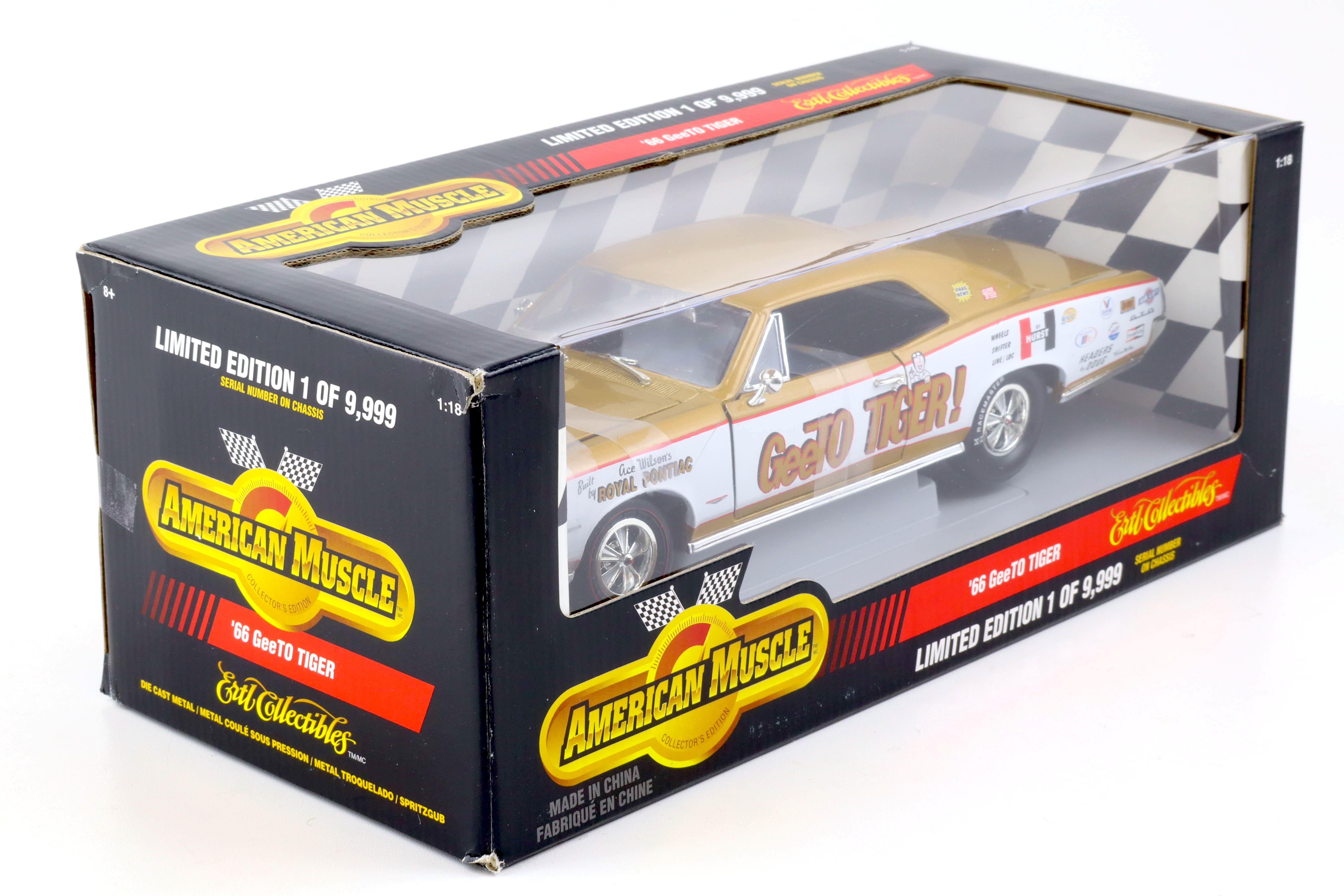 1:18 ERTL 1966 Pontiac GTO Coupe GeeTO Tiger gold metallic