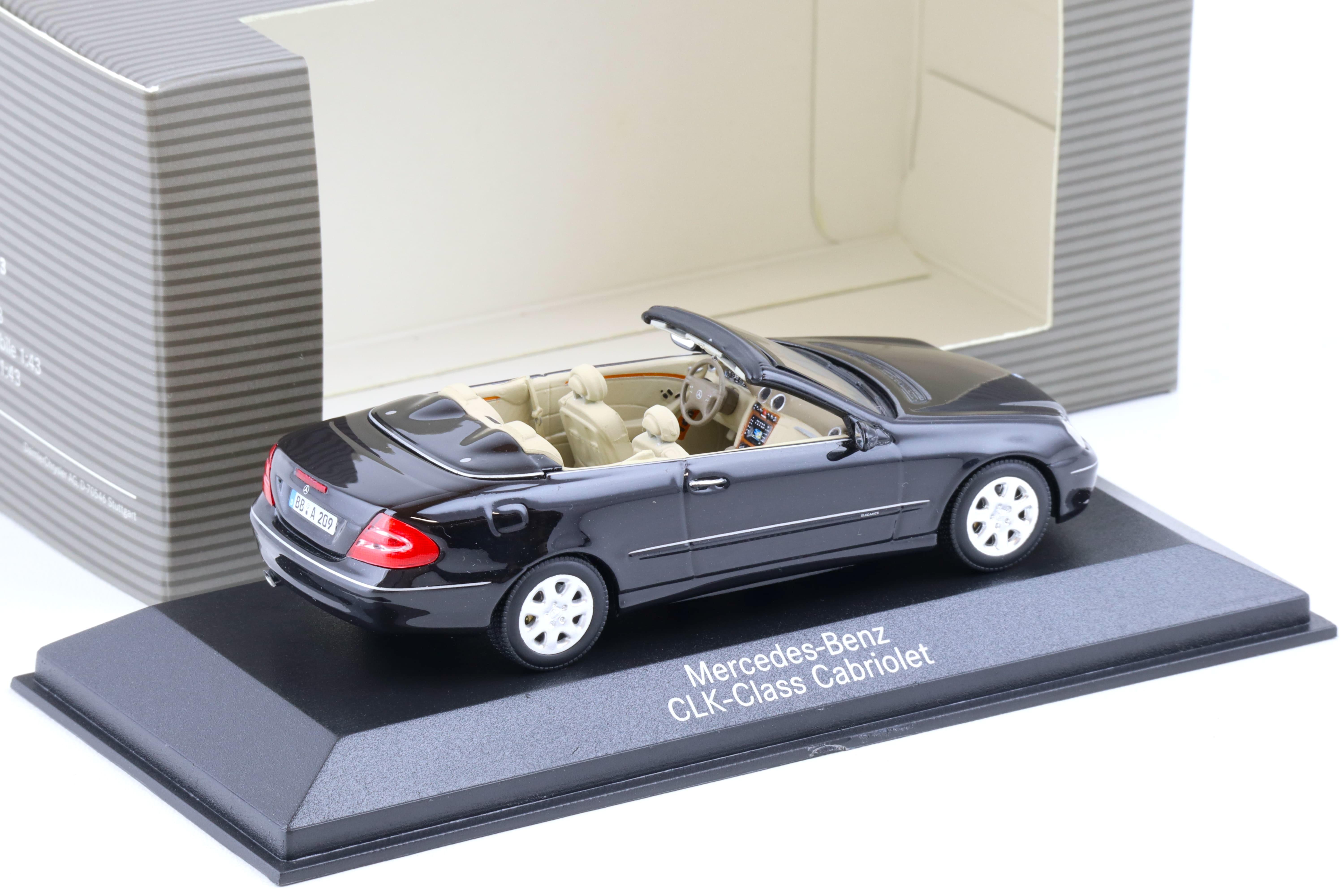 1:43 Minichamps Mercedes CLK Convertible obsidian black