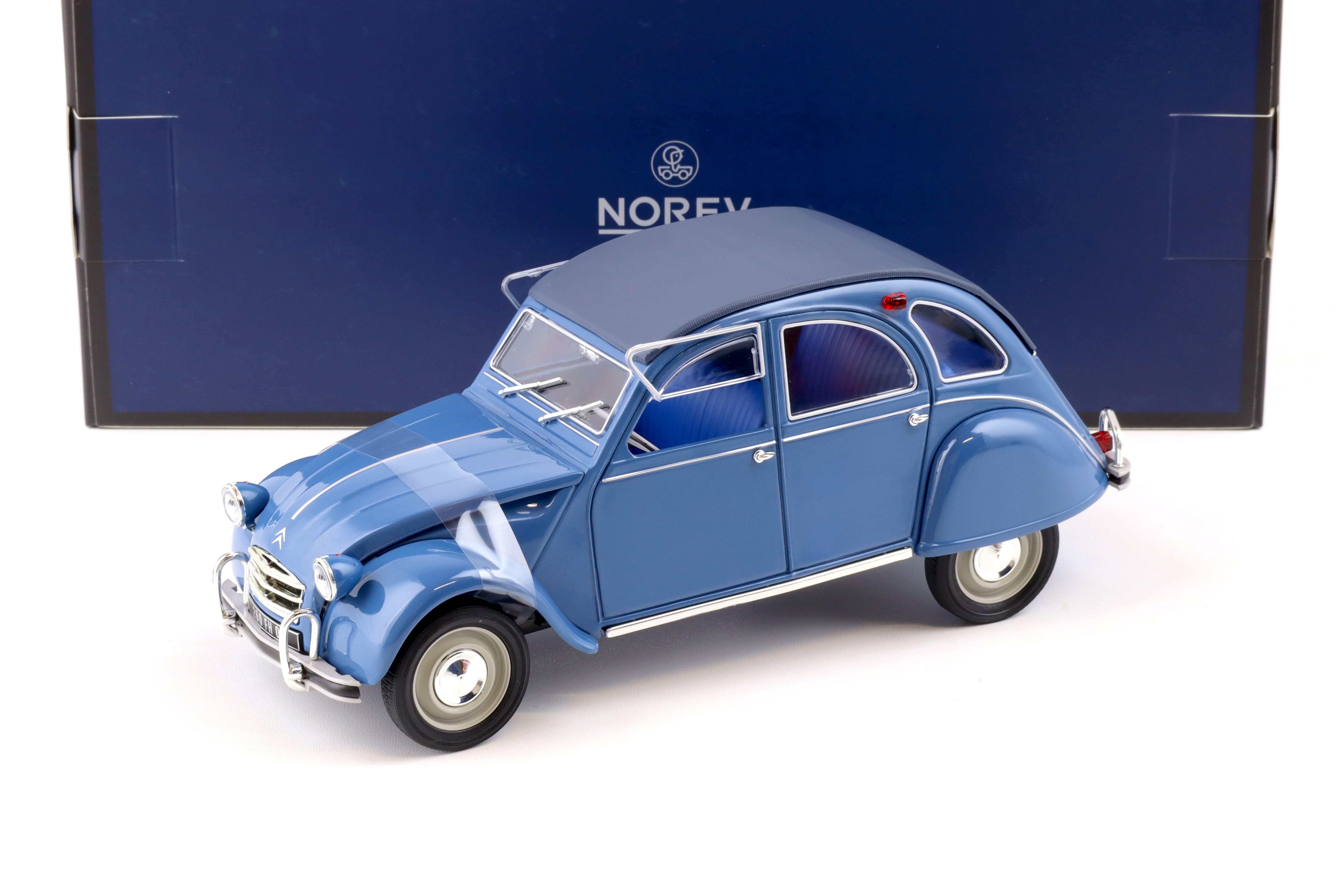 NOREV CITROEN 2CV ミニカー 1/18 Citroen 2CV Red With Decor White, Limited: 100 PC , 1:18