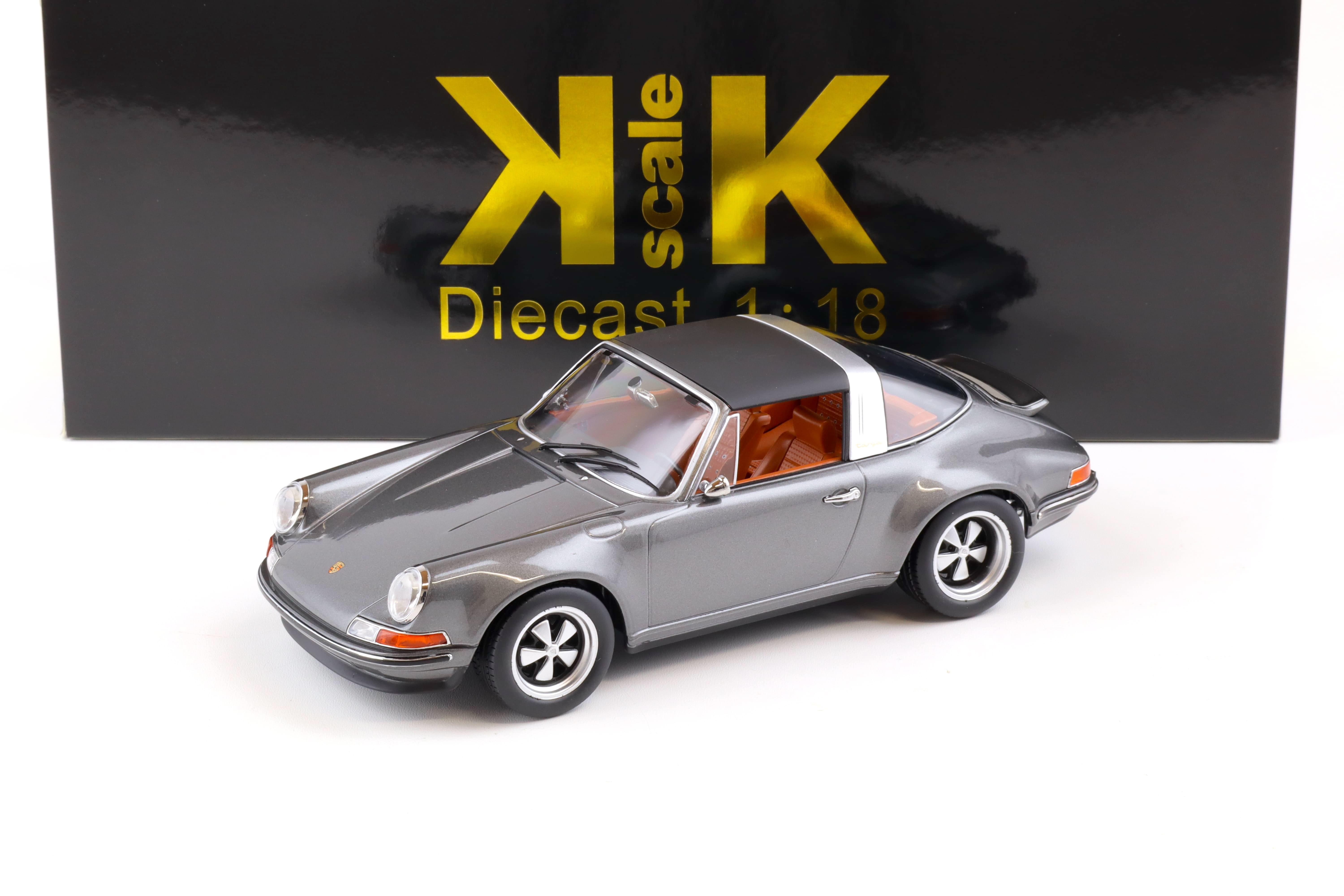 Porsche 911 Targa Singer – Miniature KK-Scale 1/18 – Vert Métal – Collection