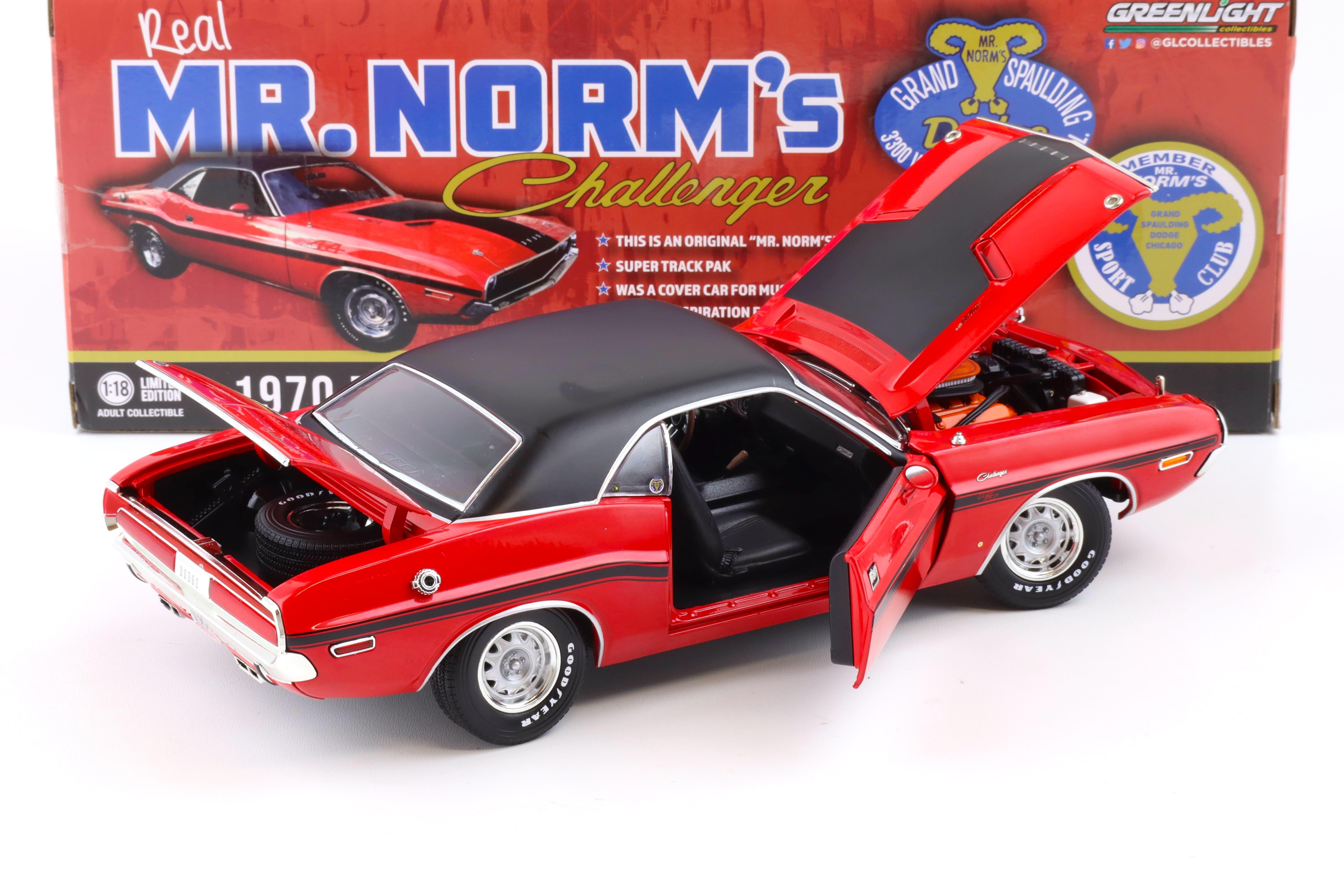 1:18 Greenlight 1970 Dodge Challenger R/T 440 SIX-Pack MR.Norm´s