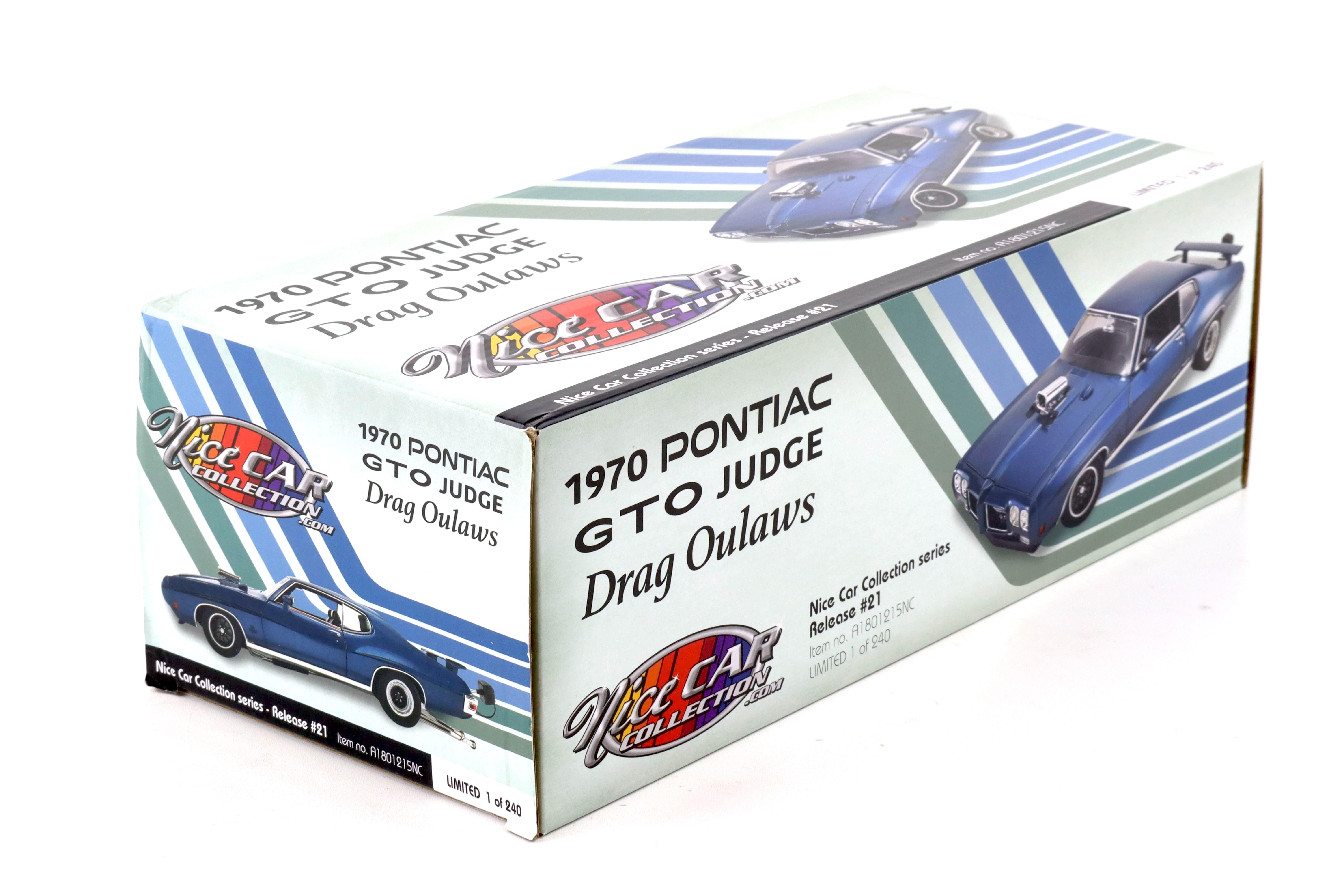 1:18 ACME 1970 Pontiac GTO JUDGE Drag Outlaws blue metallic
