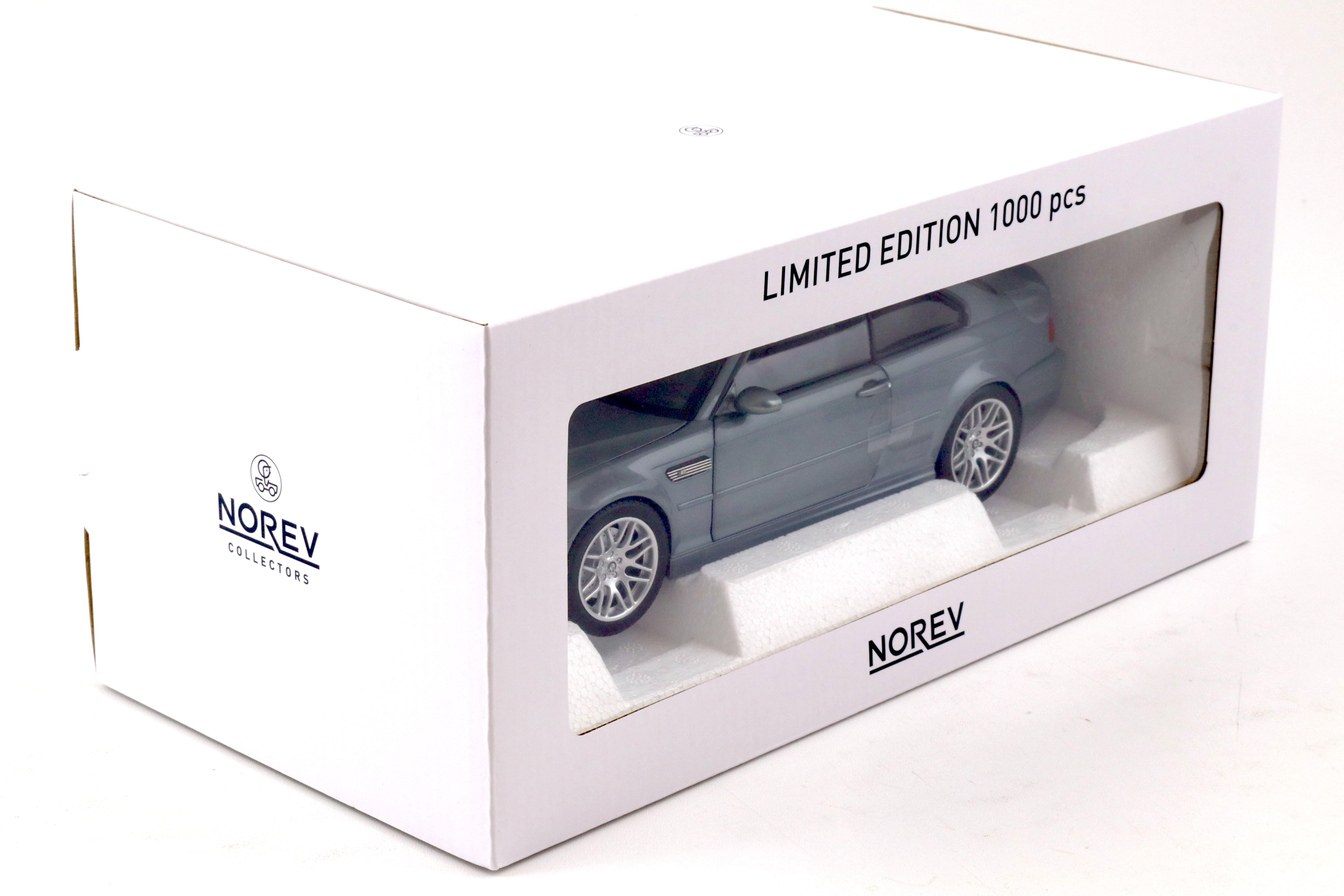 1:18 Norev BMW M3 CSL (E46) Coupe 2003 Grey Metallic | eBay