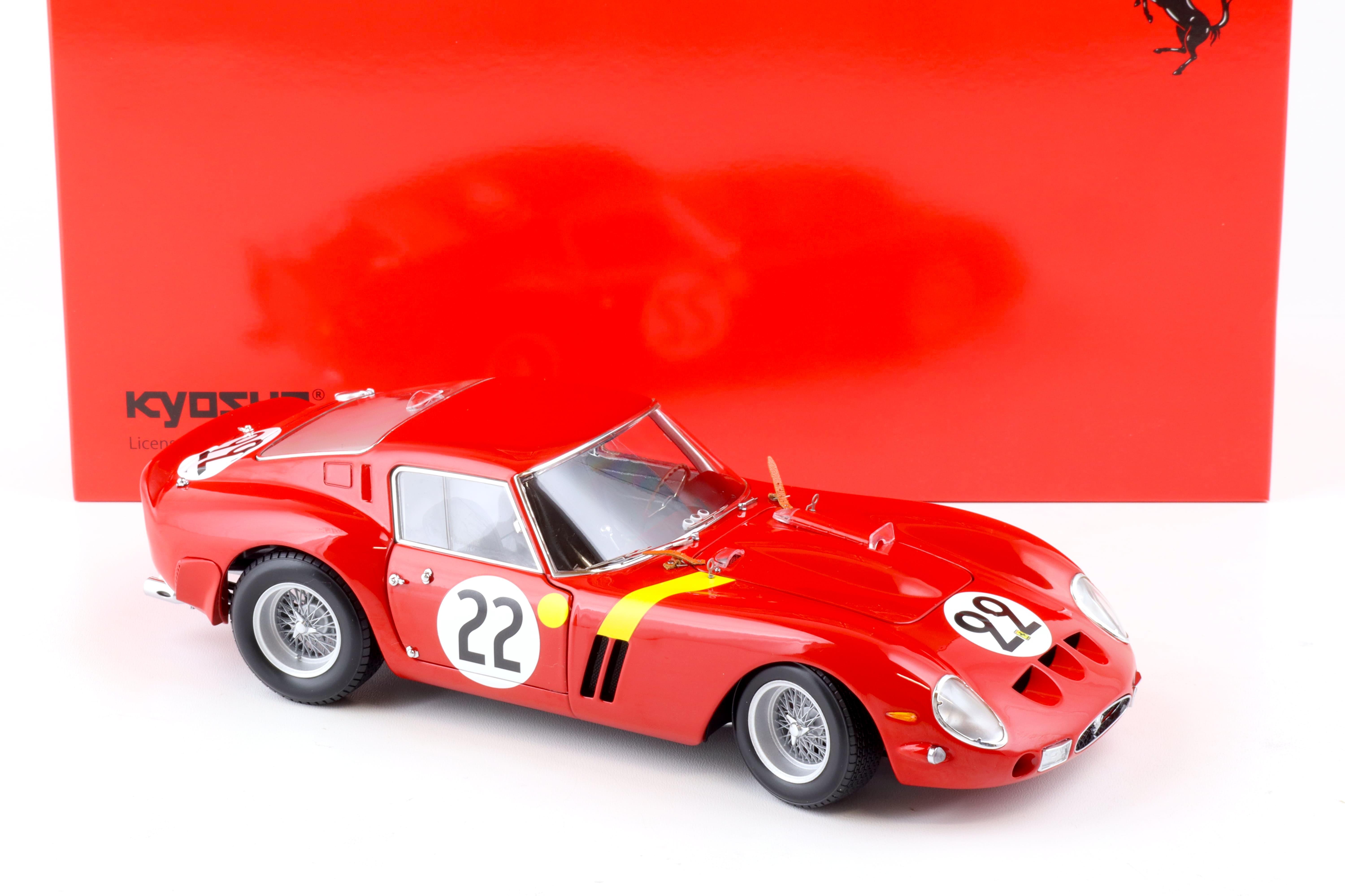 1:18 Kyosho Ferrari 250 GTO 1962 Le Mans #22 Dernier/Beurlys