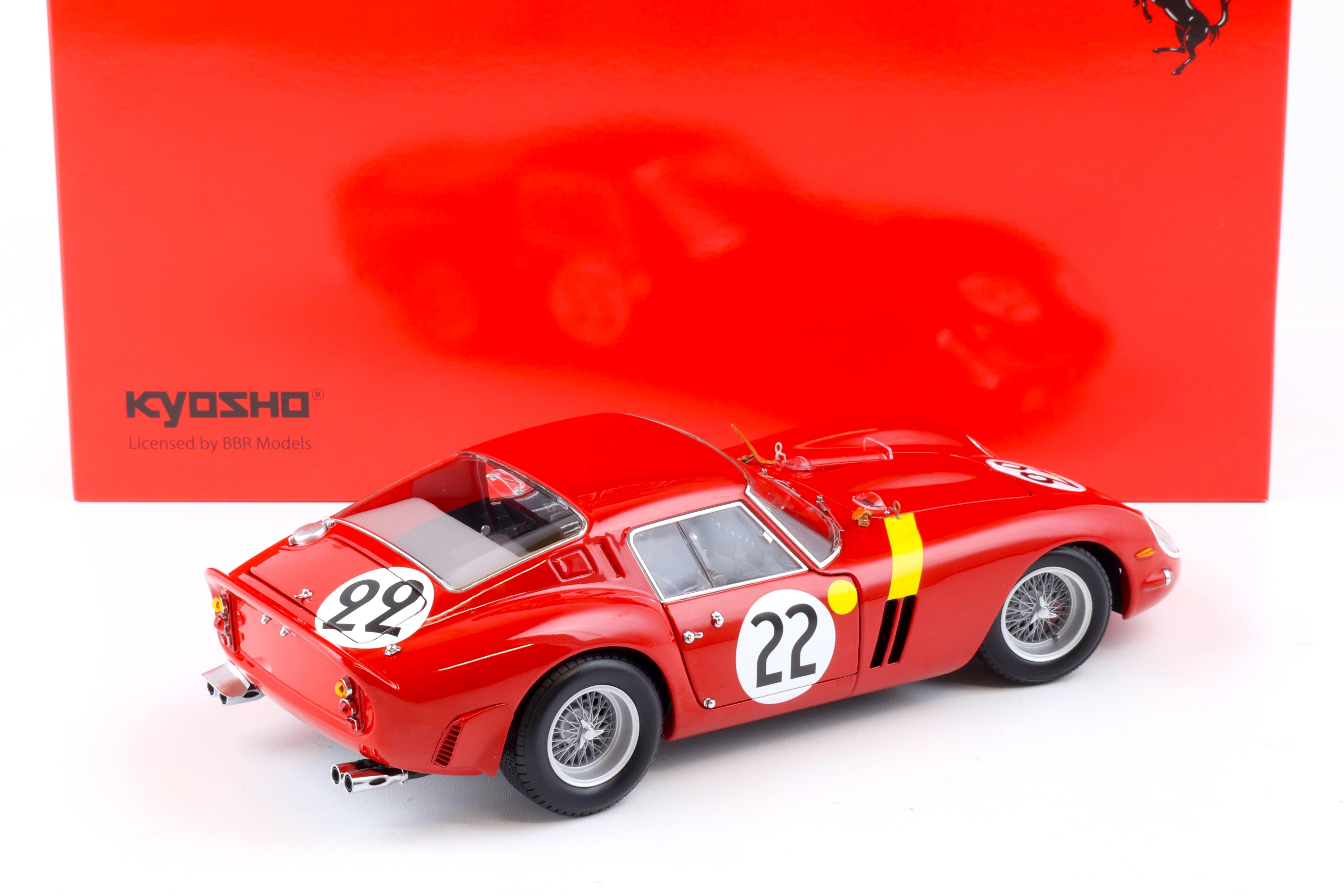 1:18 Kyosho Ferrari 250 GTO 1962 Le Mans #22 Dernier/Beurlys