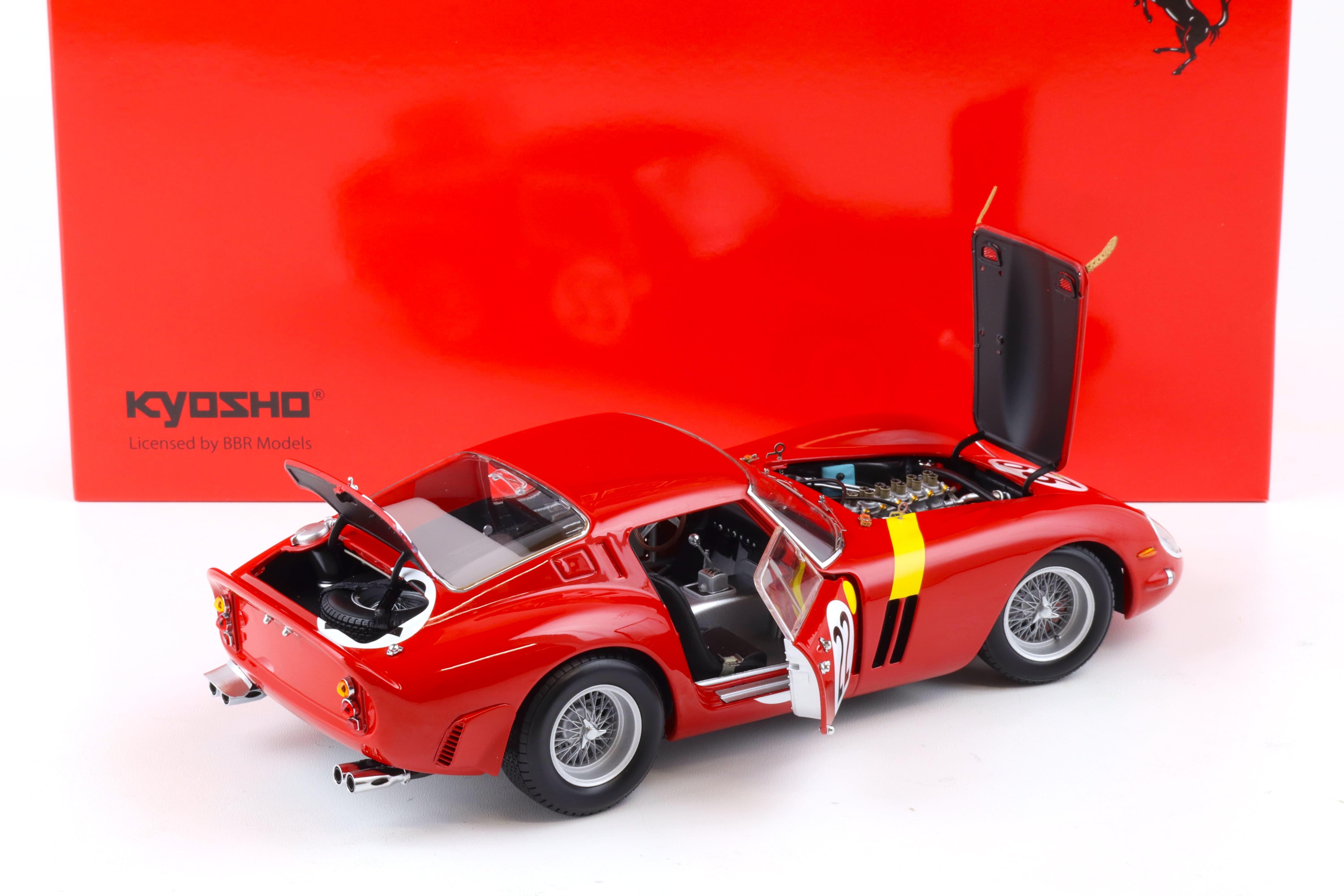 京商Ferrari 250 GTO 1/18 スケール モデルカー 1/18 Kyosho 1962 Ferrari 250 GTO (Red) Full Open Diecast Car
