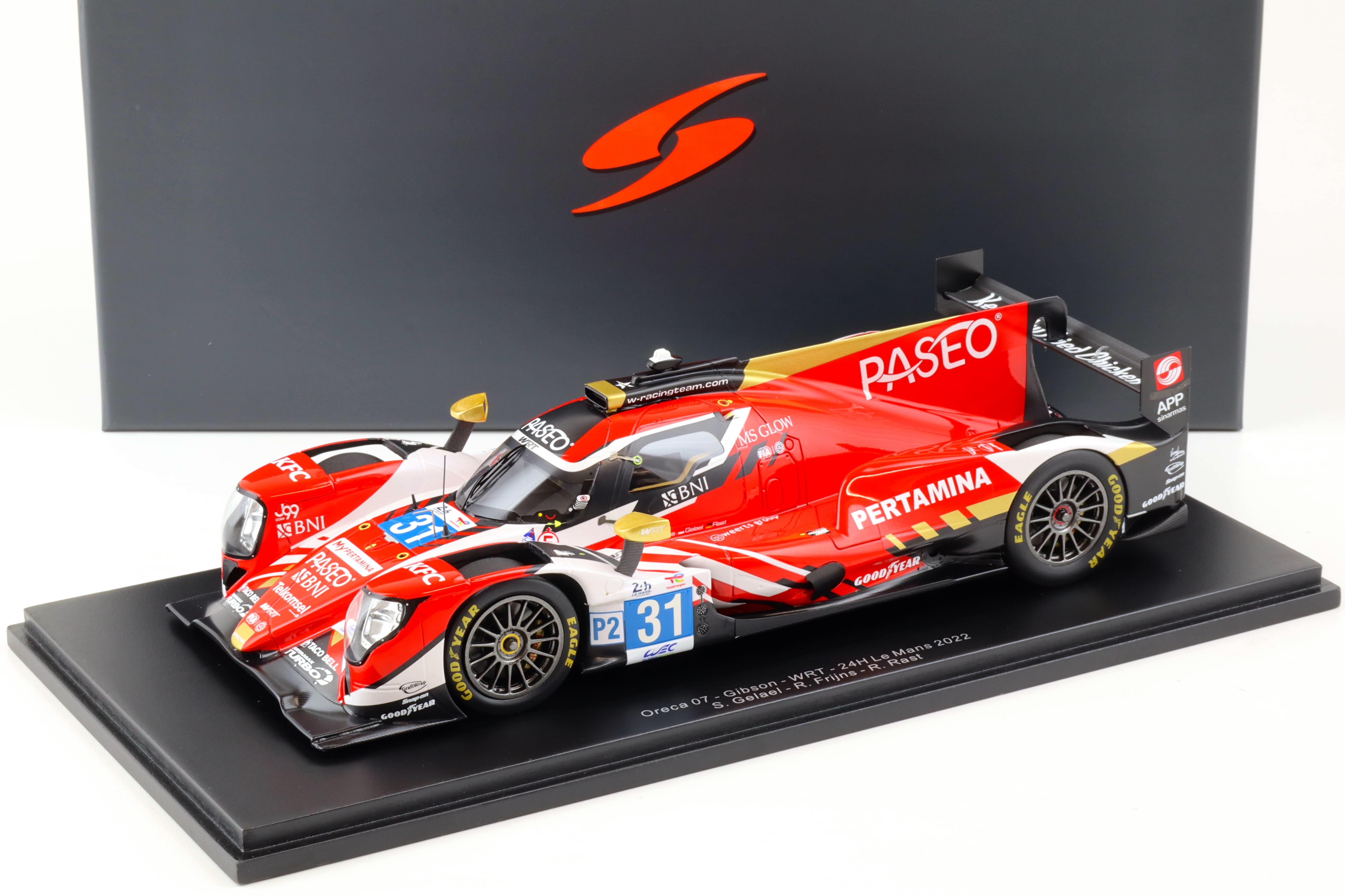 1:18 Spark Oreca 07 Gibson WRT 24h Le Mans 2022 #31 Gelael