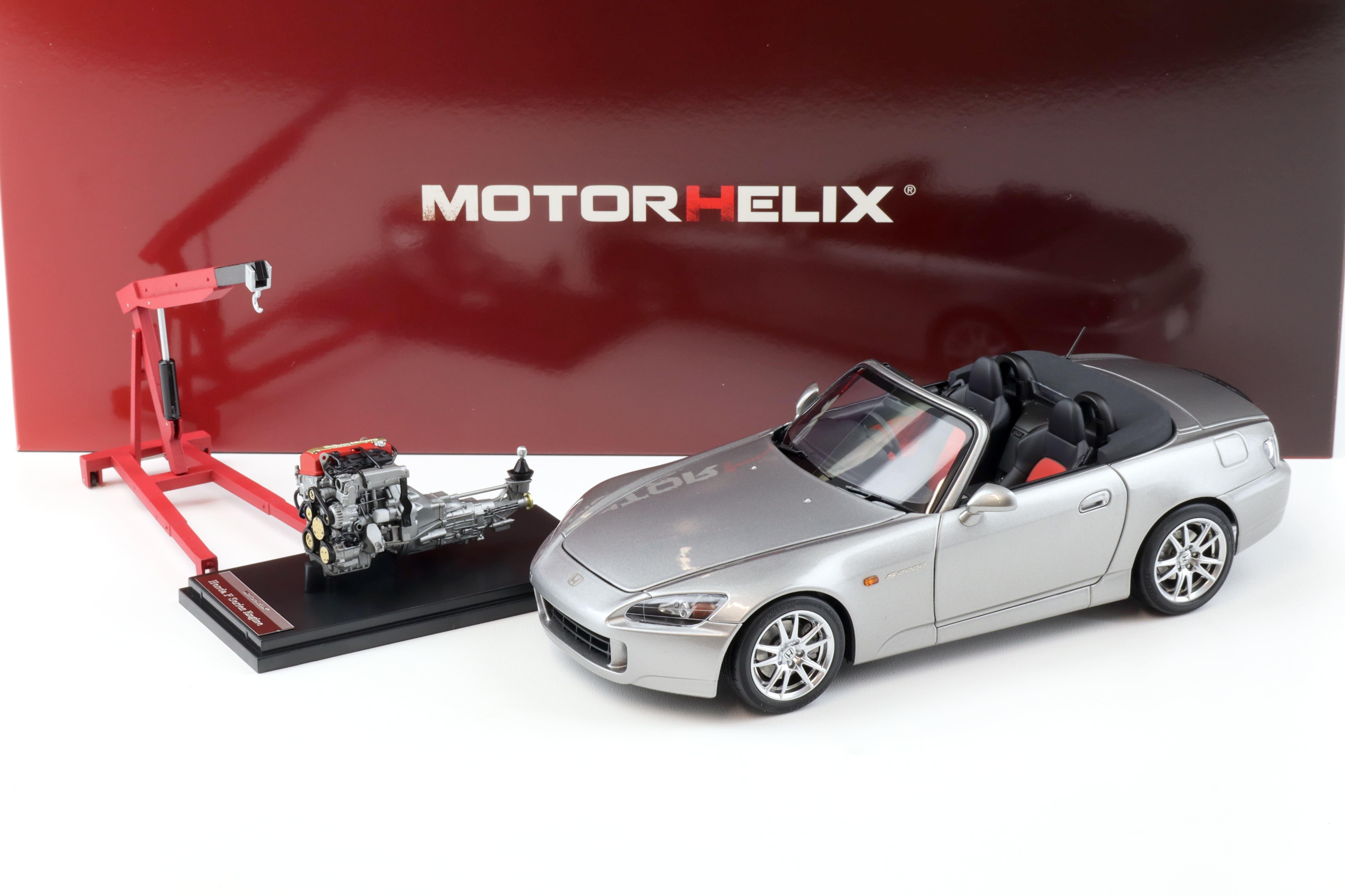 1:18 Motorhelix Honda S2000 (AP2) silver metallic + engine Diecast