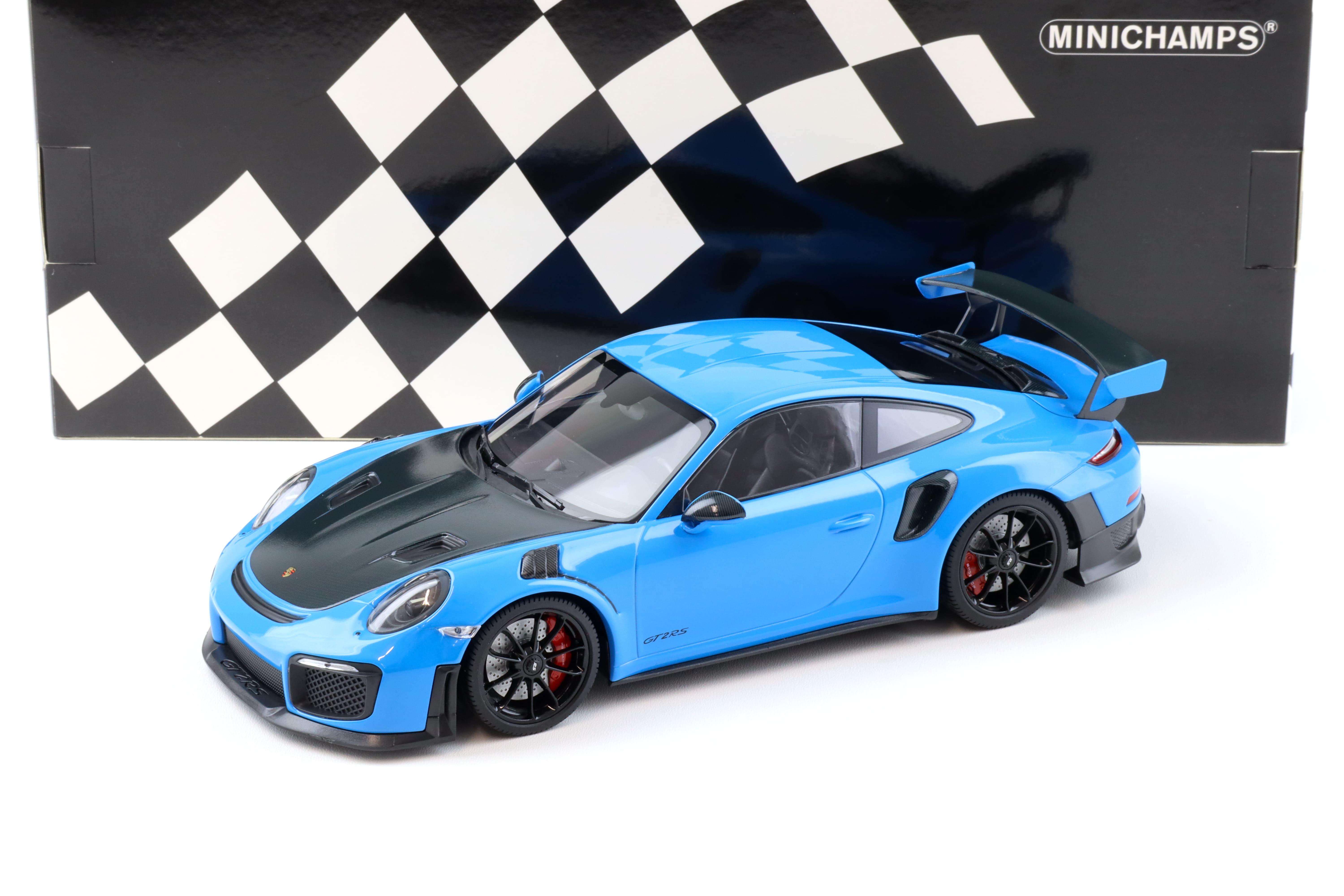 1:18 Minichamps Porsche 911 (991.2) GT2 RS Blue With Black Wheels