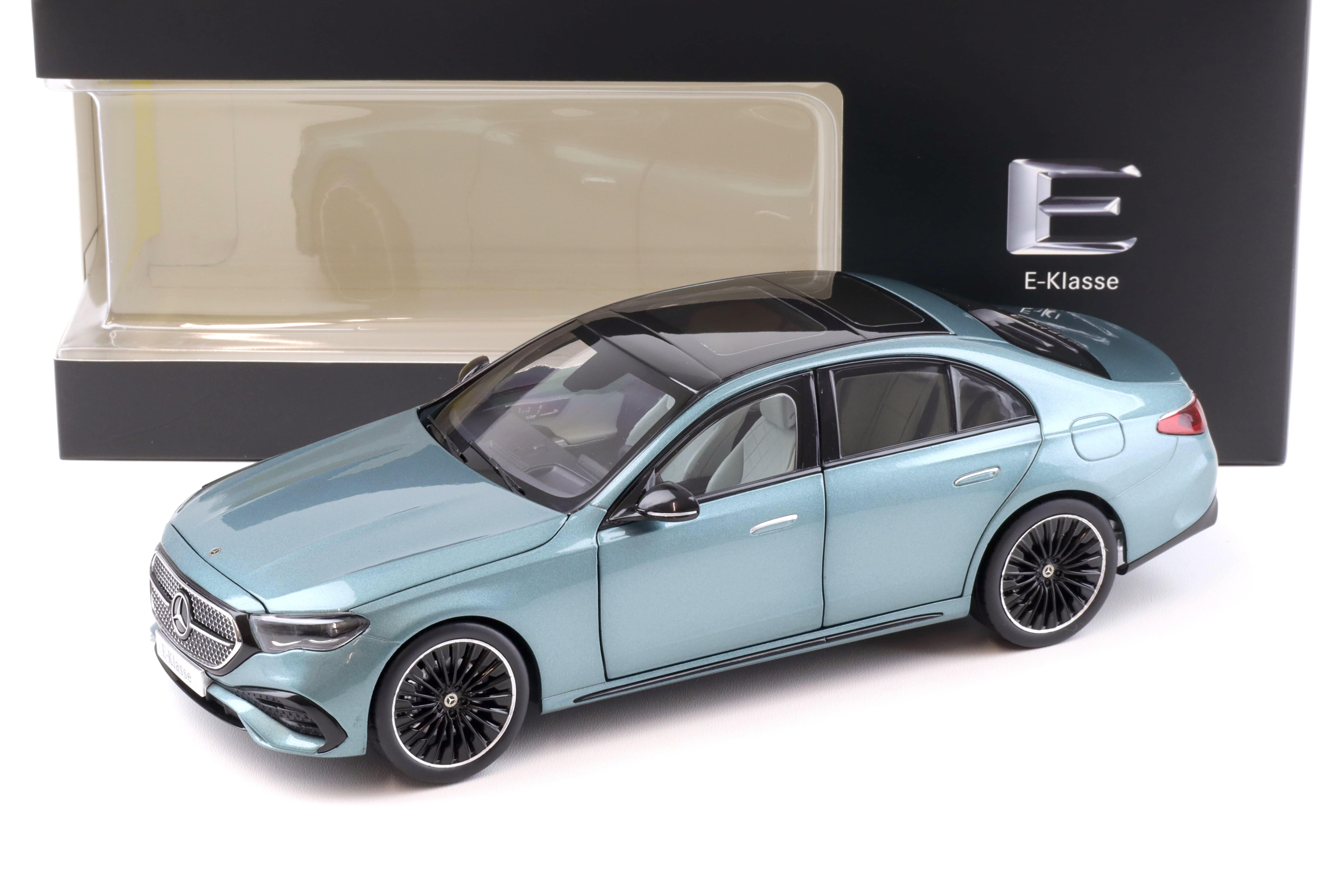 1:18 Scale Mercedes E-Class Sedan W214 AMG Line Green Silver