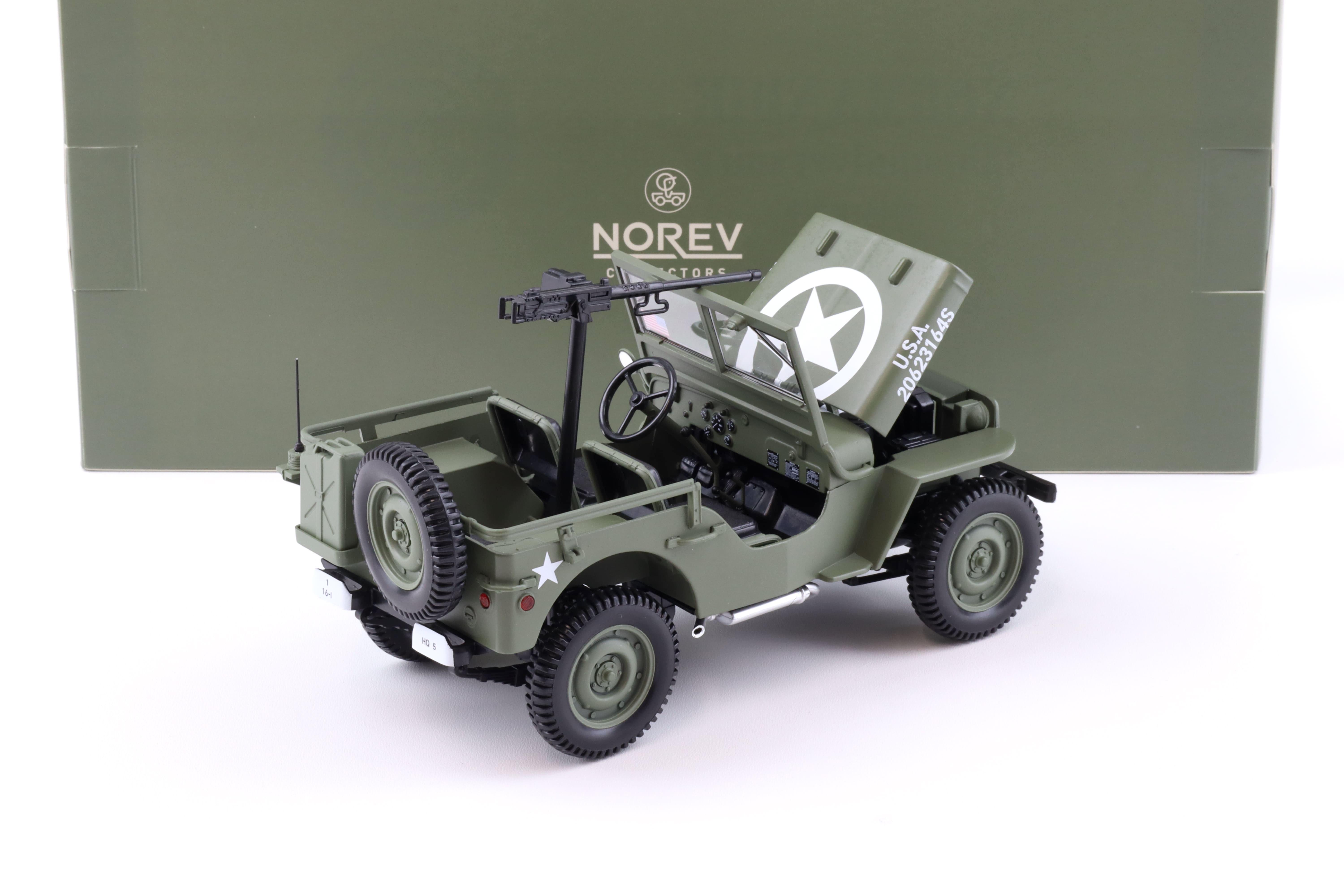 Jeep 1942 Modèle Réduit 1/18 Norev Série Limitée - Neuf, Collection Voiture Miniature