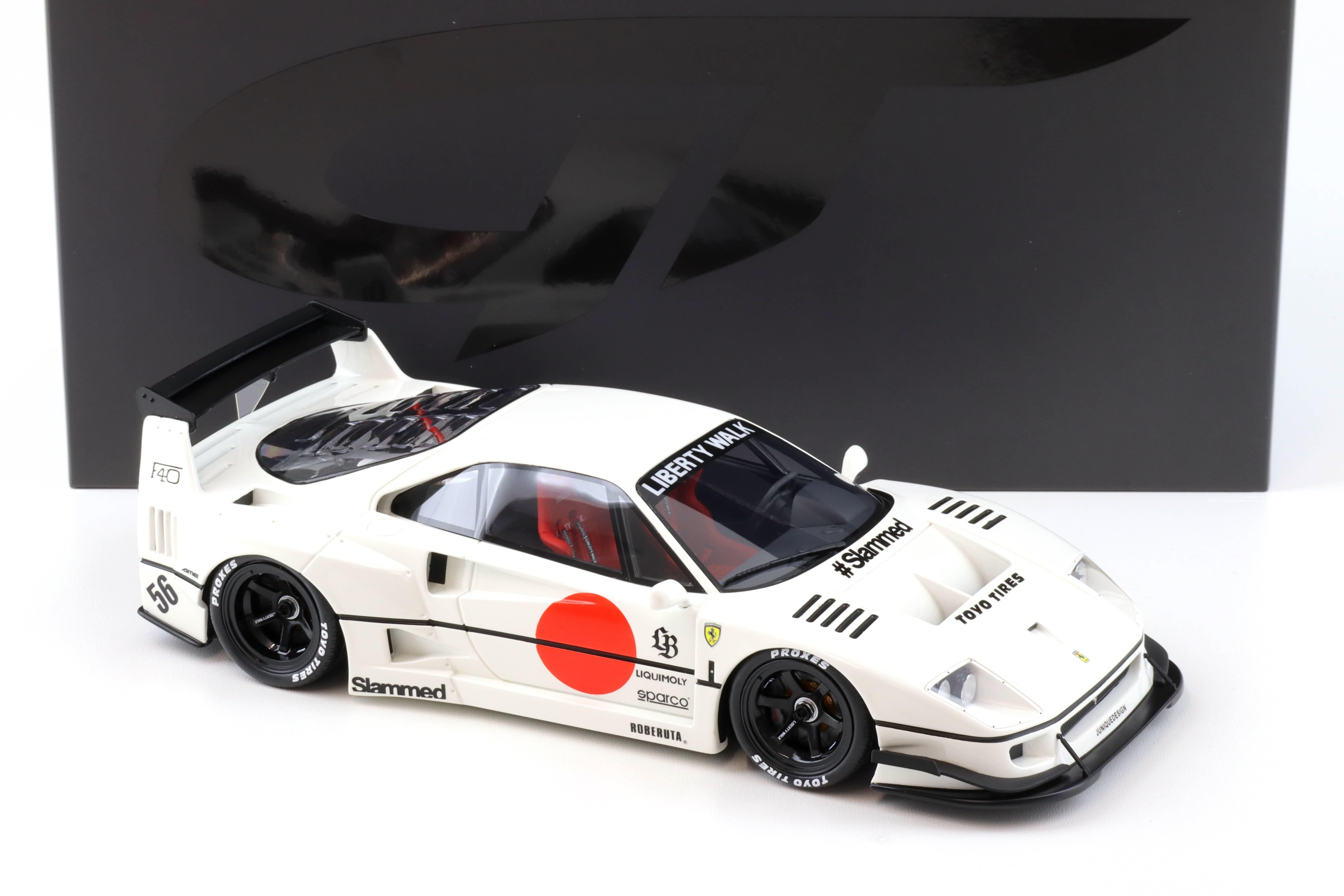 GTスピリットLiberty Walk F40 ホワイト 1/18 1/18 GT Spirit Ferrari F40 Liberty Walk LB works in White