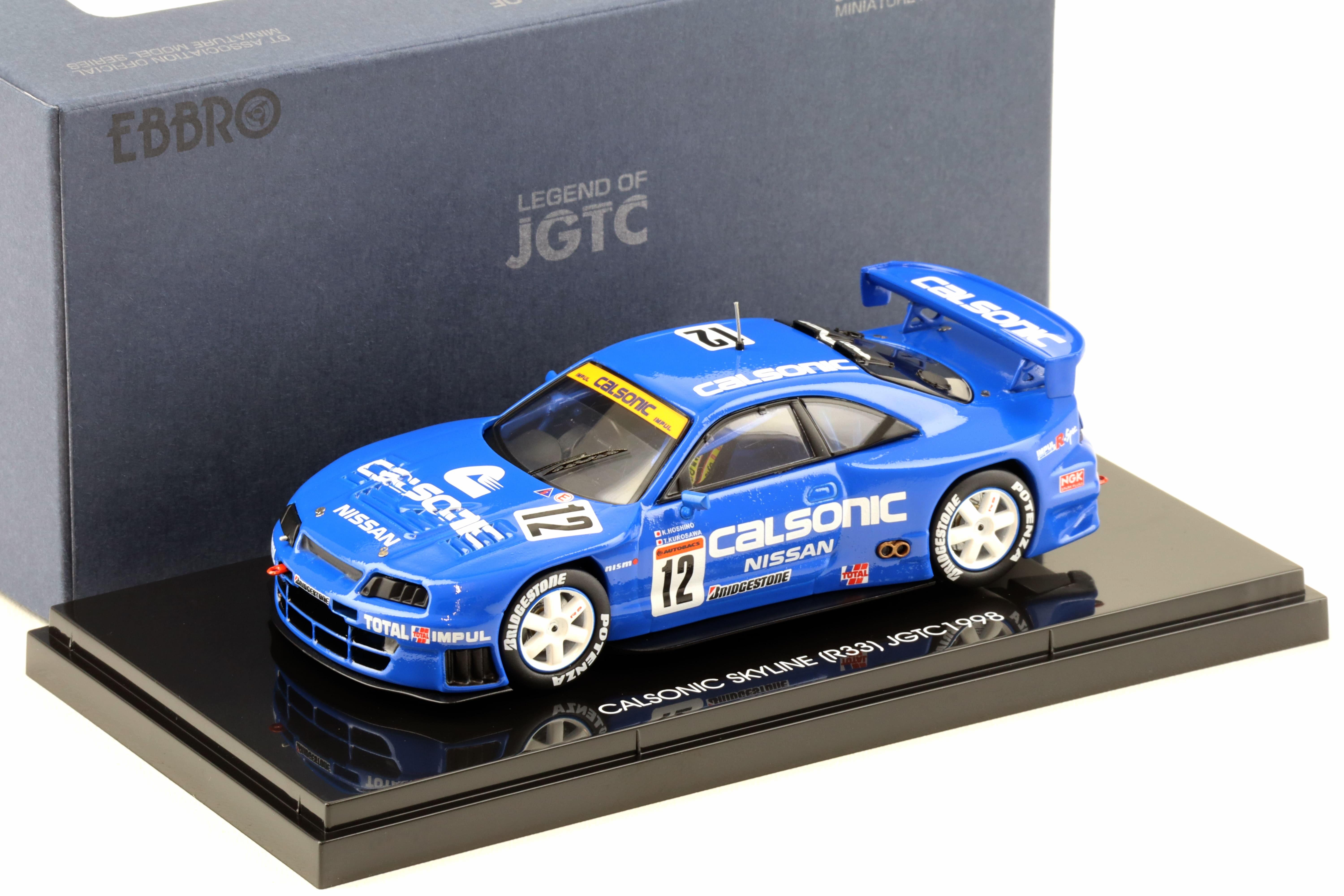 1:43 Ebbro Nissan Skyline R33 Calsonic #12 JGTC 1998 Blue | eBay