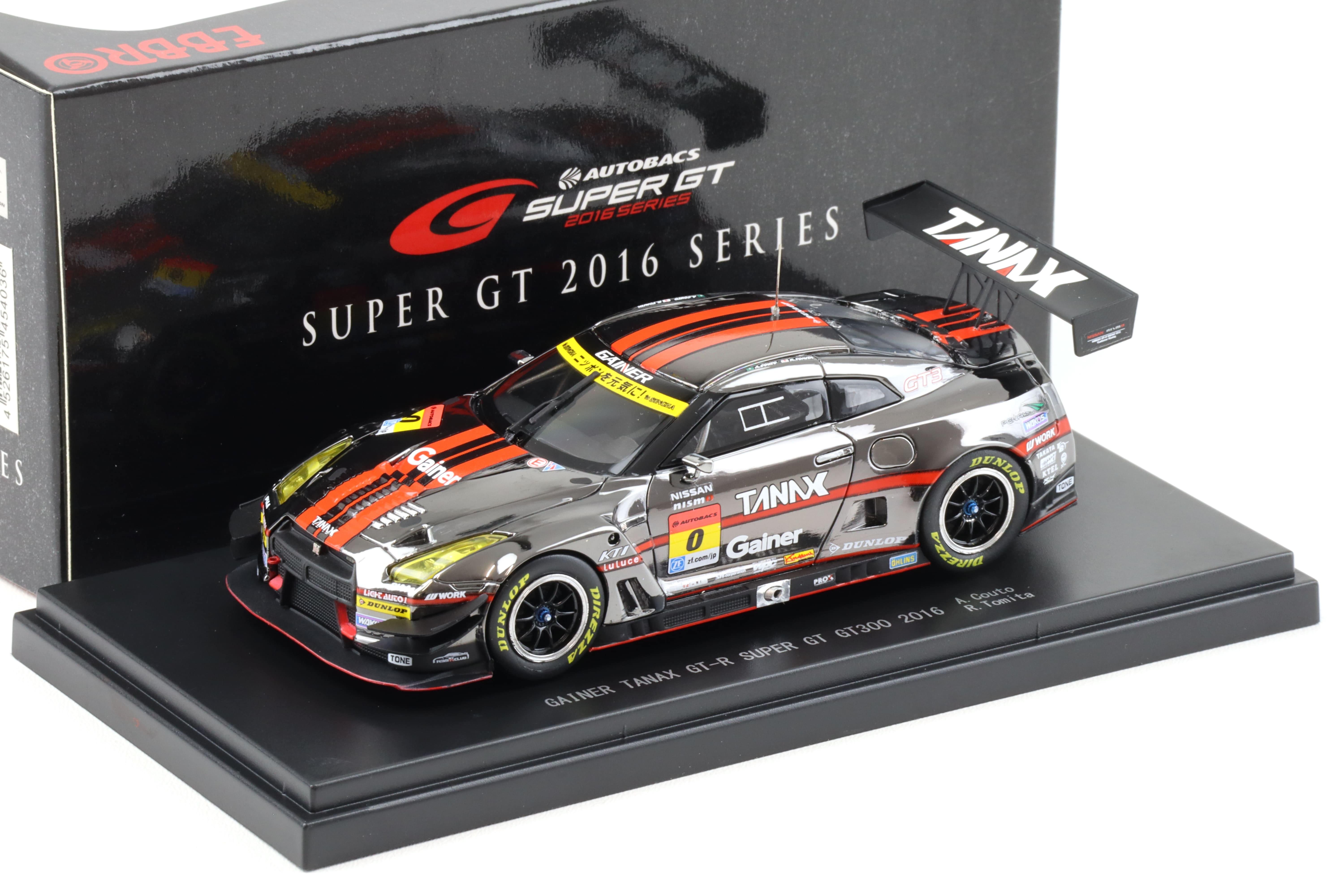 ミニカー EBBRO GAINER TANAX GT-R 2016 Ebbro 1/43 Nissan GT-R R35 Gainer Tanax #0 Super GT300 2016