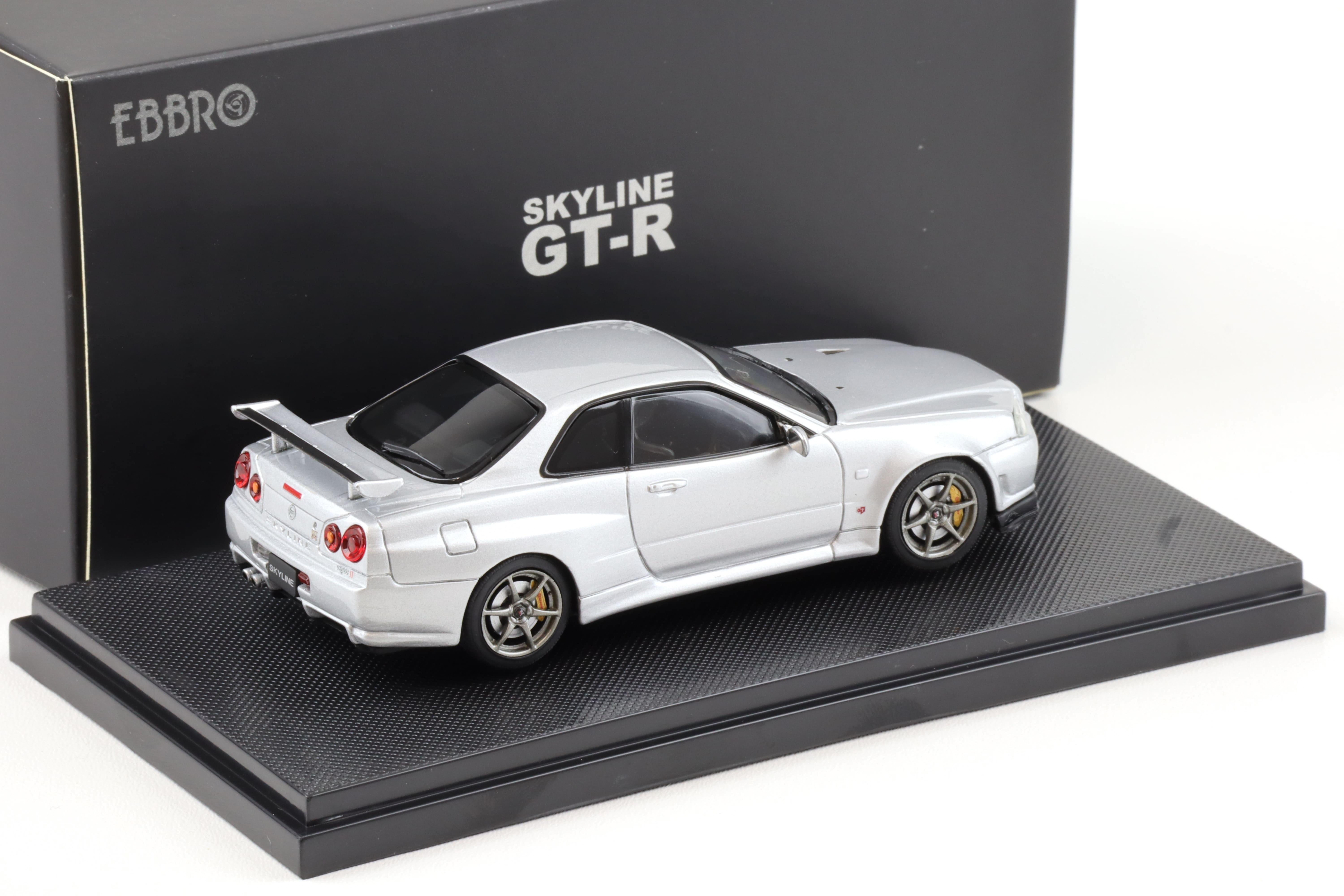 1:43 Ebbro Nissan Skyline GT-R (R34) Vspec II silver | eBay.de