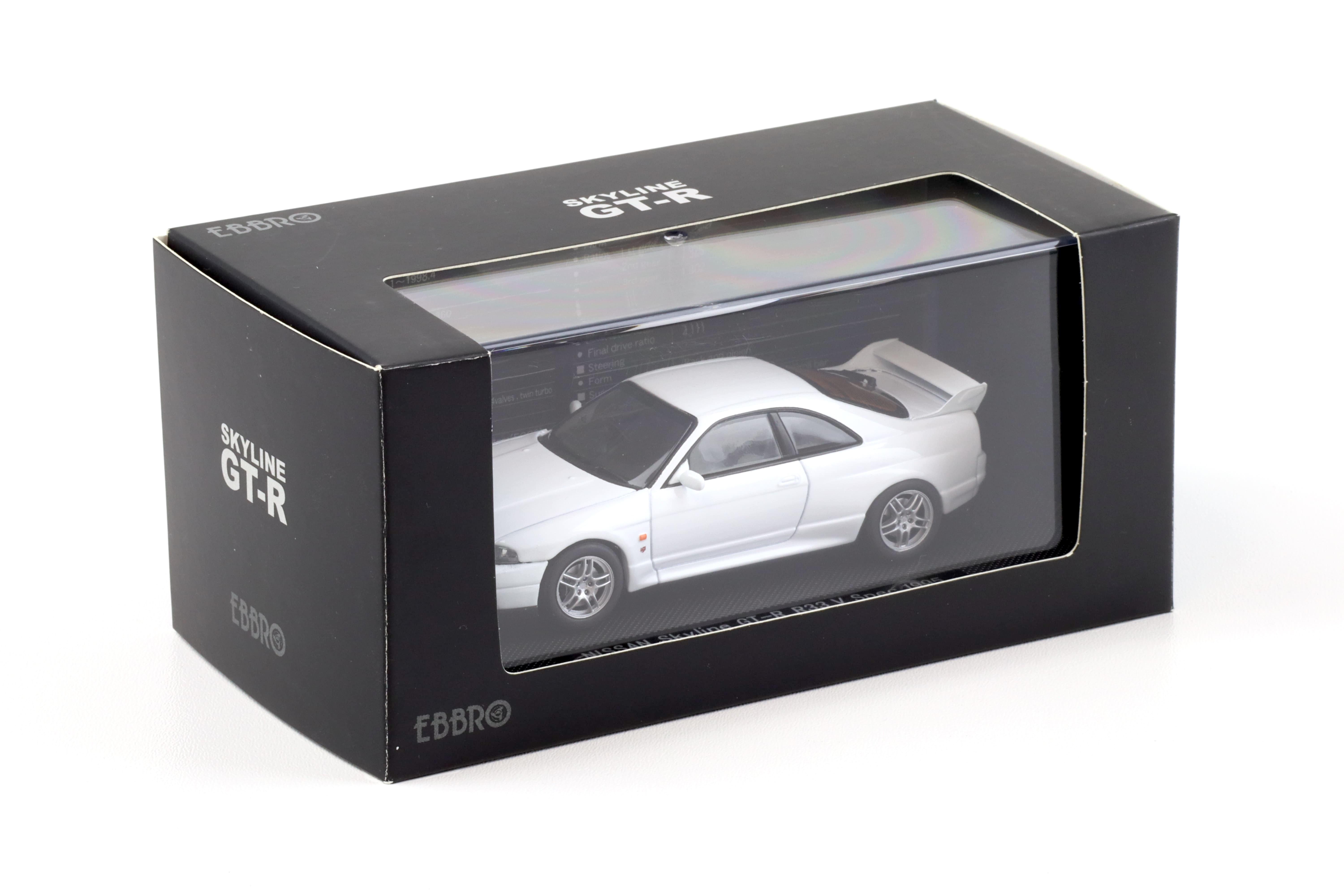 口豪奢 1:43 Ebbro Nissan Skyline GT-R (R33) Vspec 1995 White | eBay その他