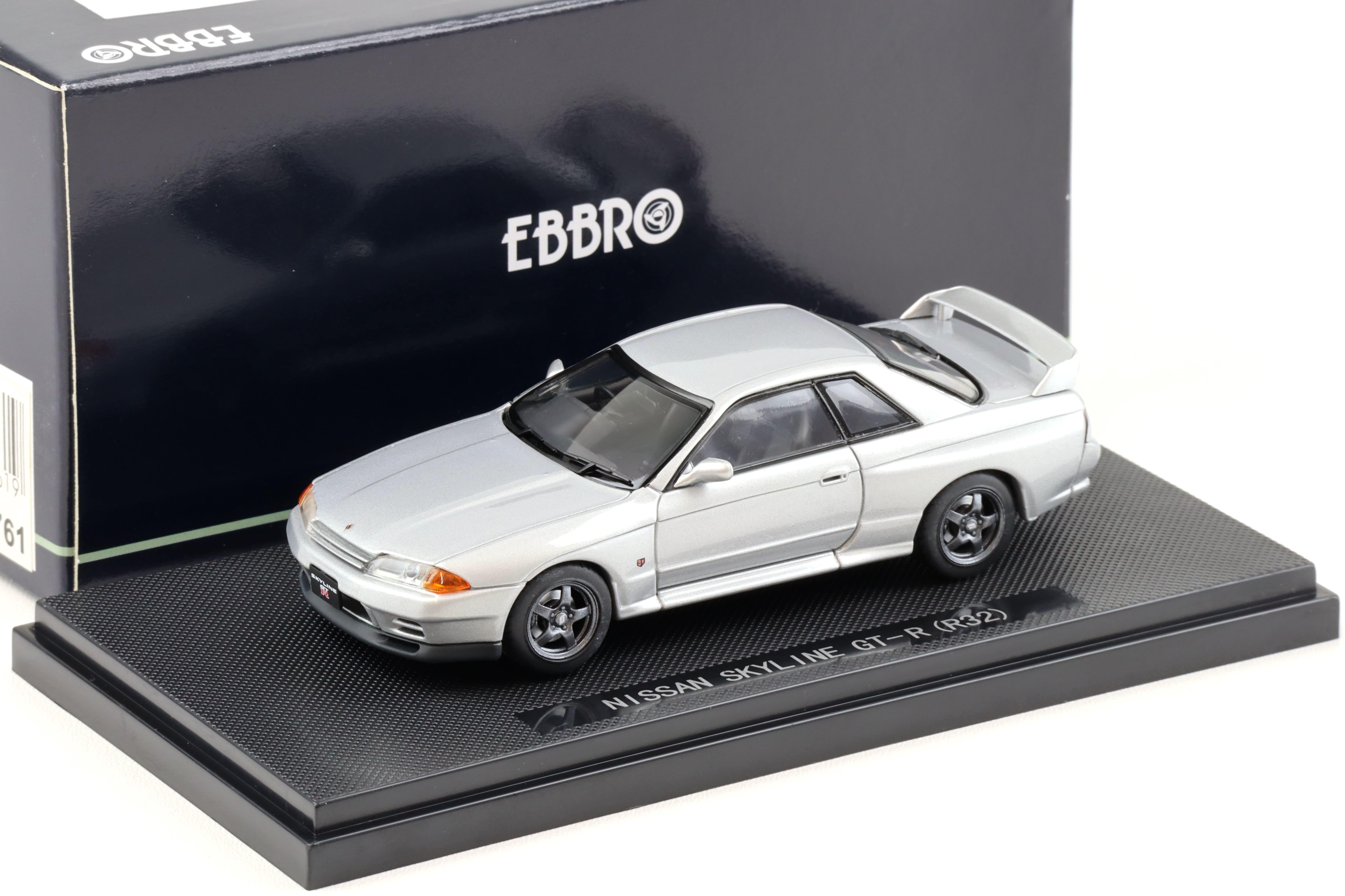 1:43 Ebbro Nissan Skyline GT-R R32 Coupe silver 1989 | eBay