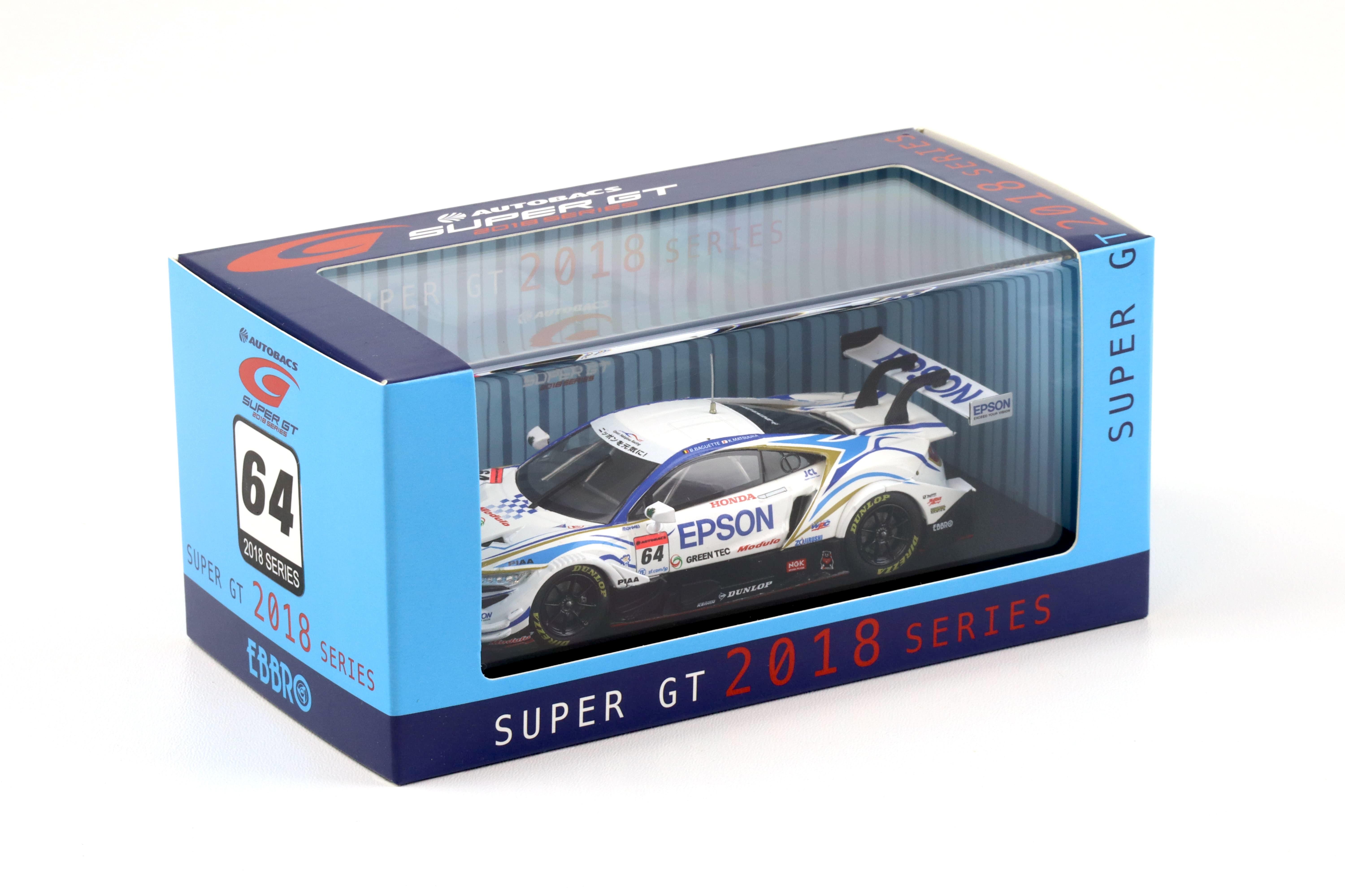 1:43 Ebbro Honda NSX-GT Super GT500 EPSON Modulo NSX-GT 2018