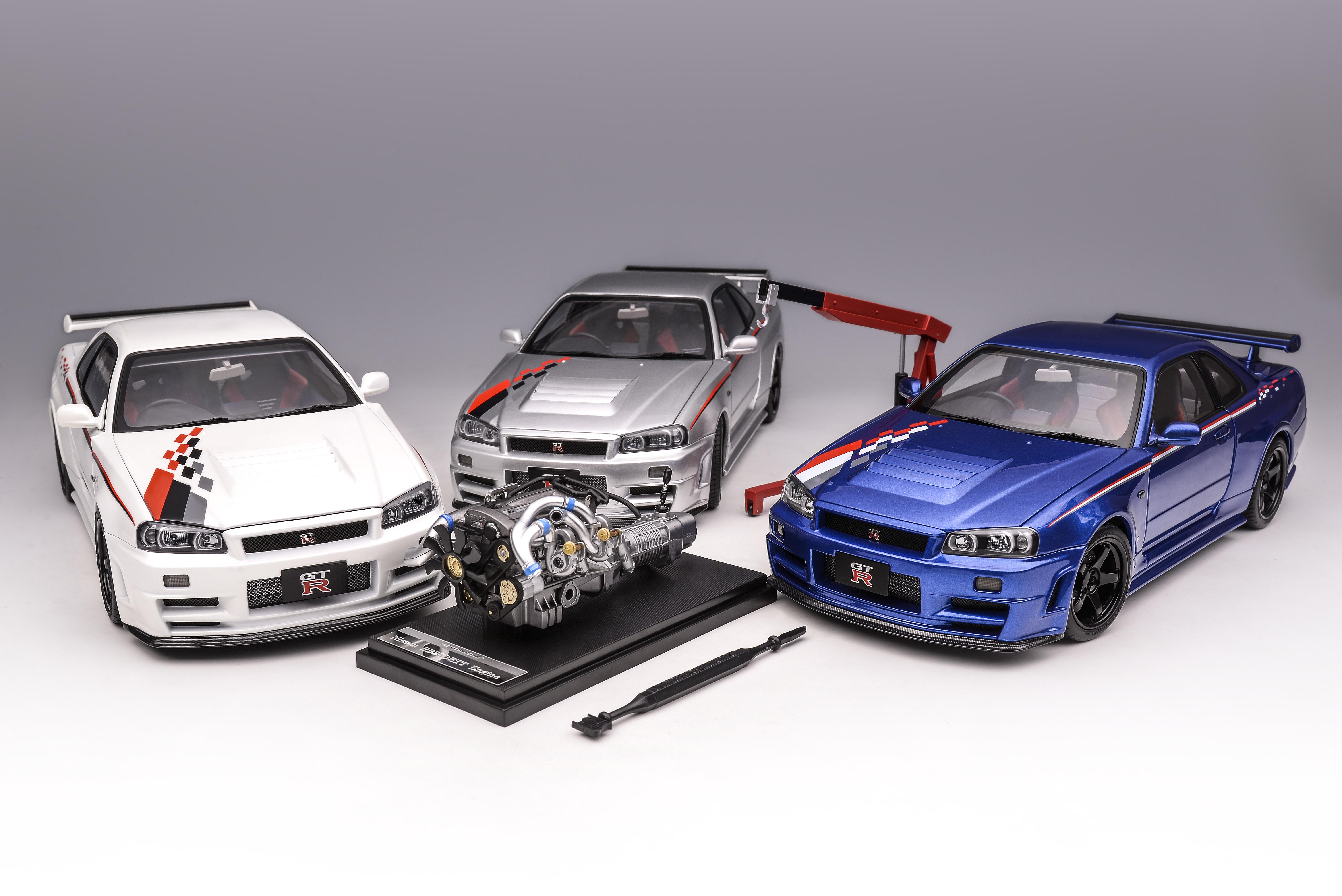 1:18 Motorhelix Nissan Skyline GT-R R34 Nismo CRS Livery