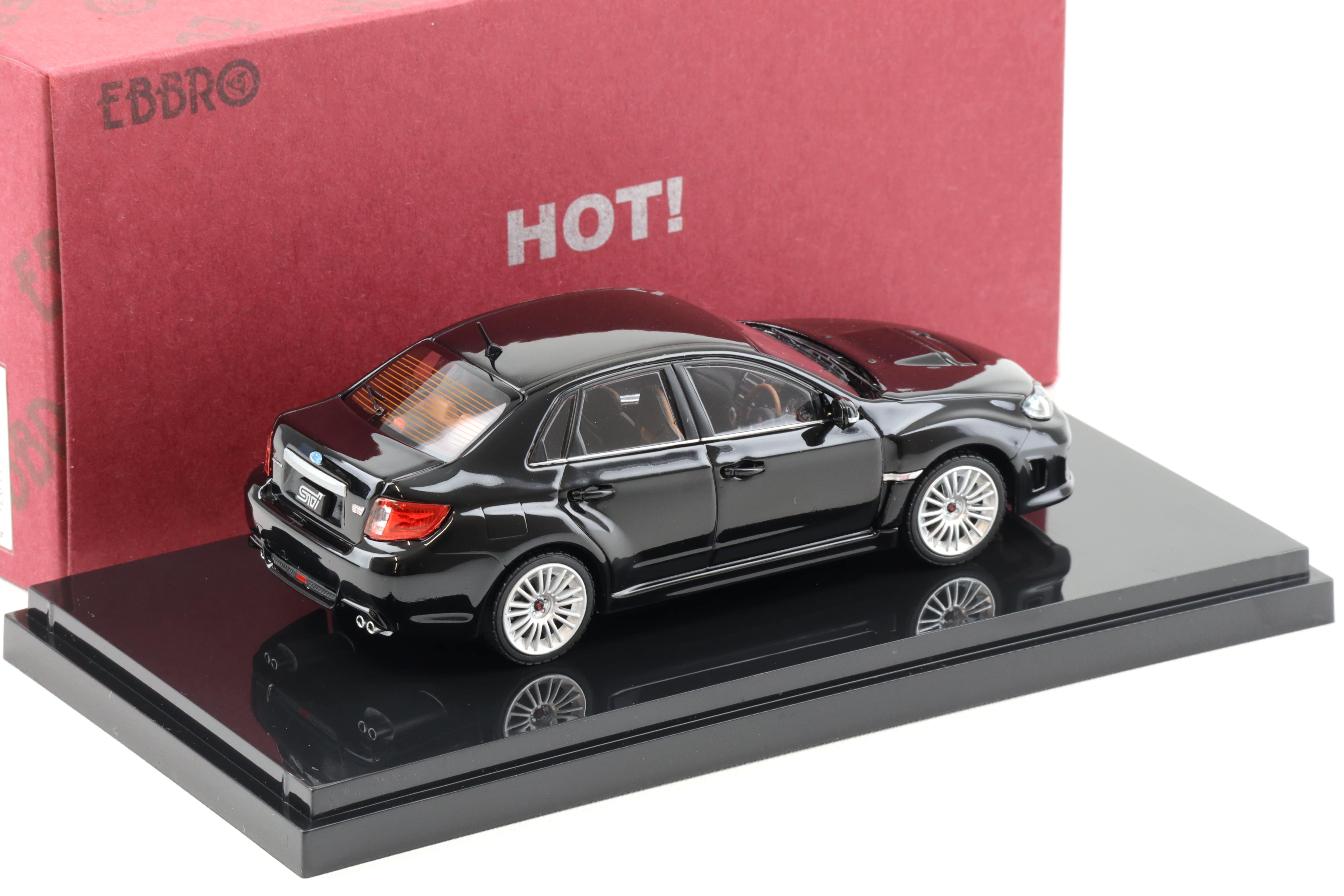 1:43 Ebbro Subaru WRX STI A-Line 4-Door Black | eBay