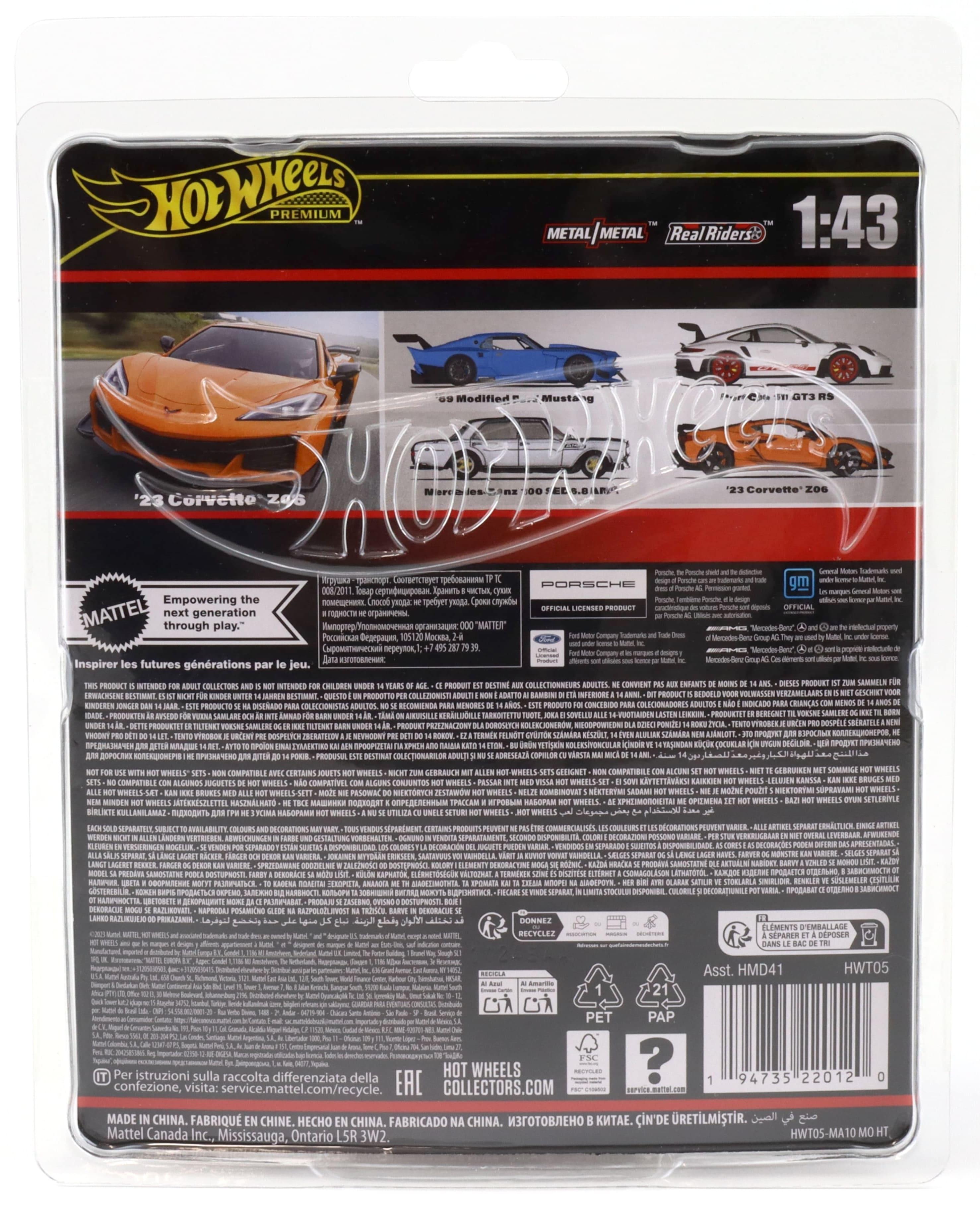 1:43 Hot Wheels Premium 2024 Real Riders 2023 Chevrolet C8