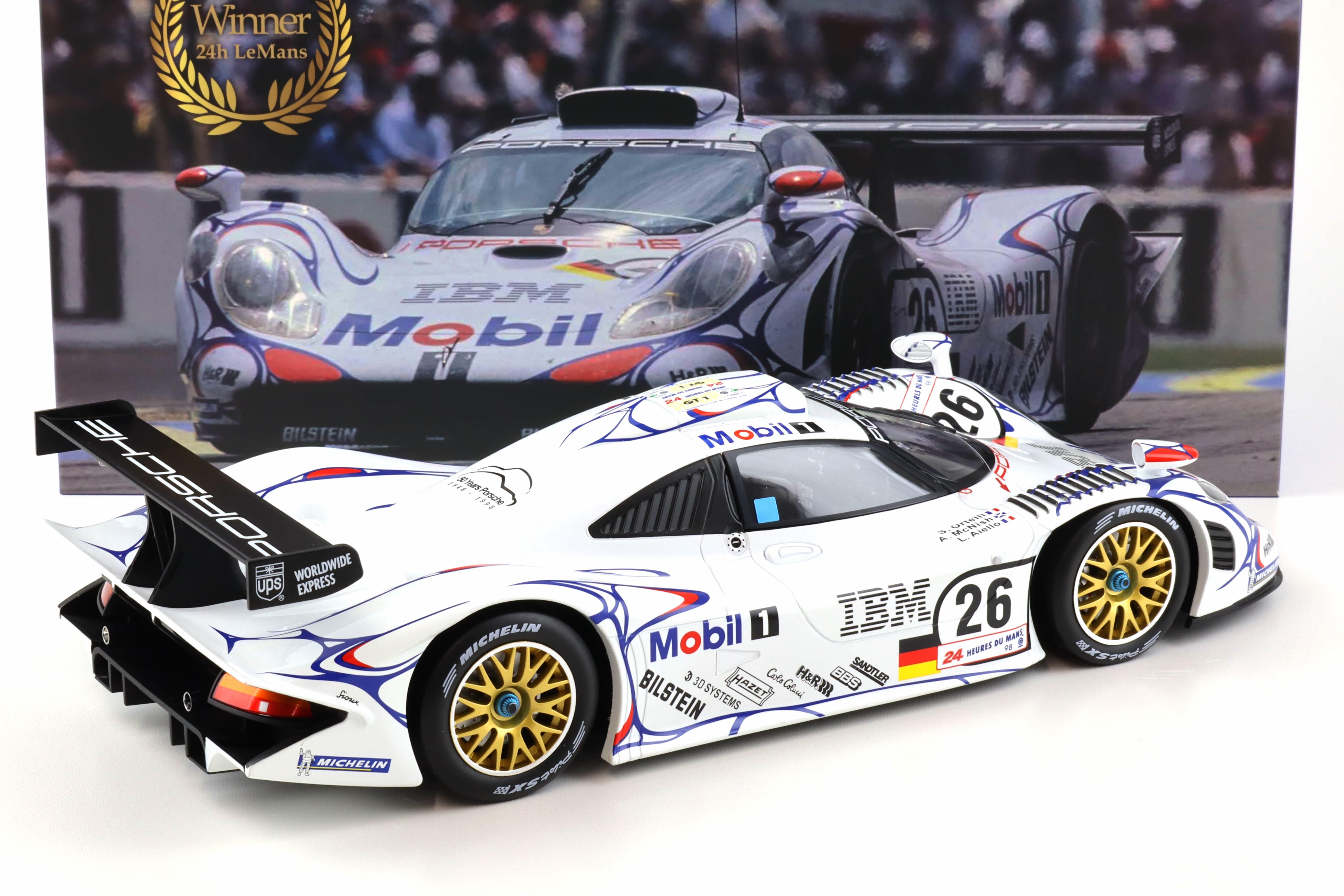 1:12 WERK83 Porsche 911 996 GT1 Gangant 24h le Mans 1998 Aiello