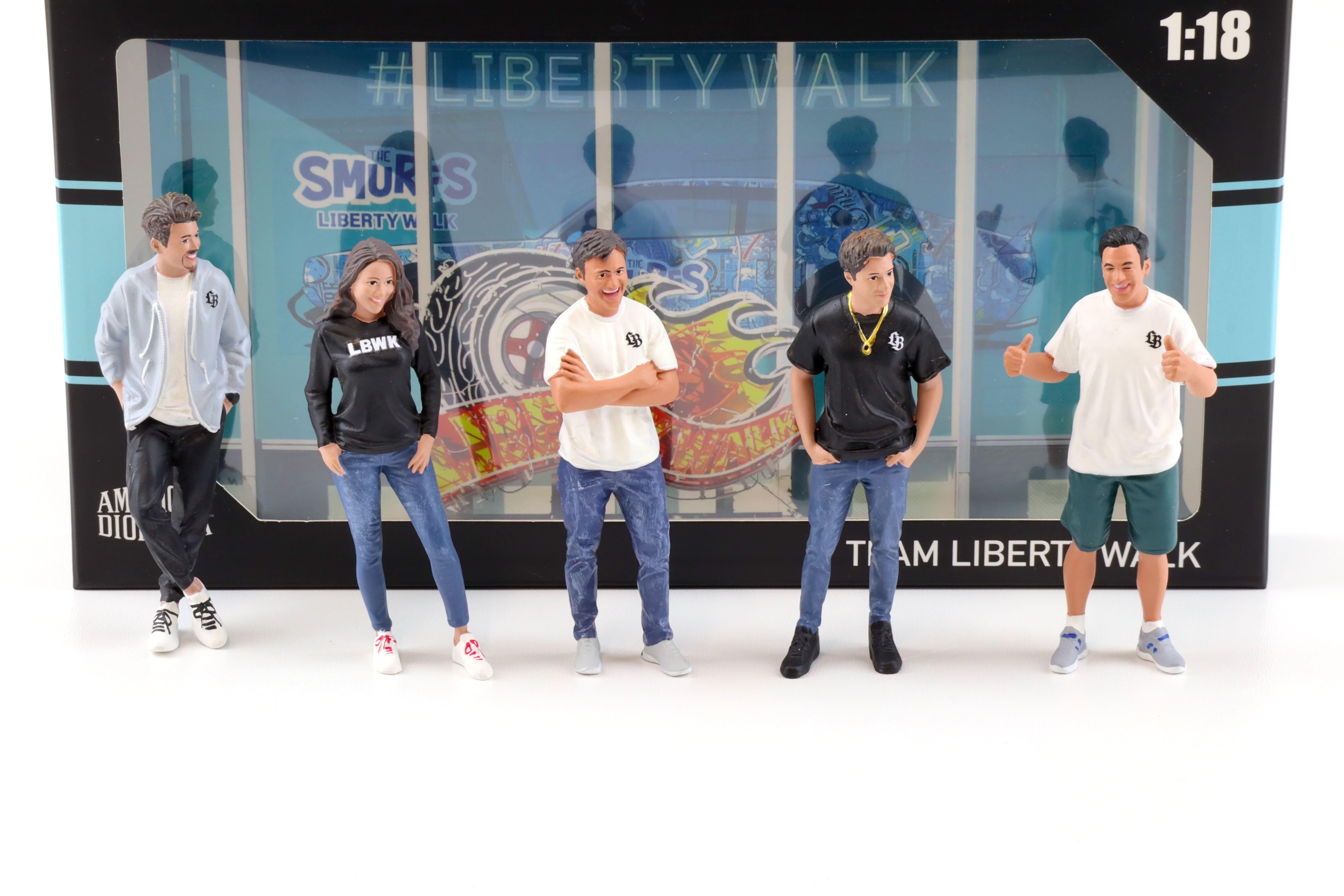 1:18 American Diorama Figures Team Liberty Walk LBWK Set 5