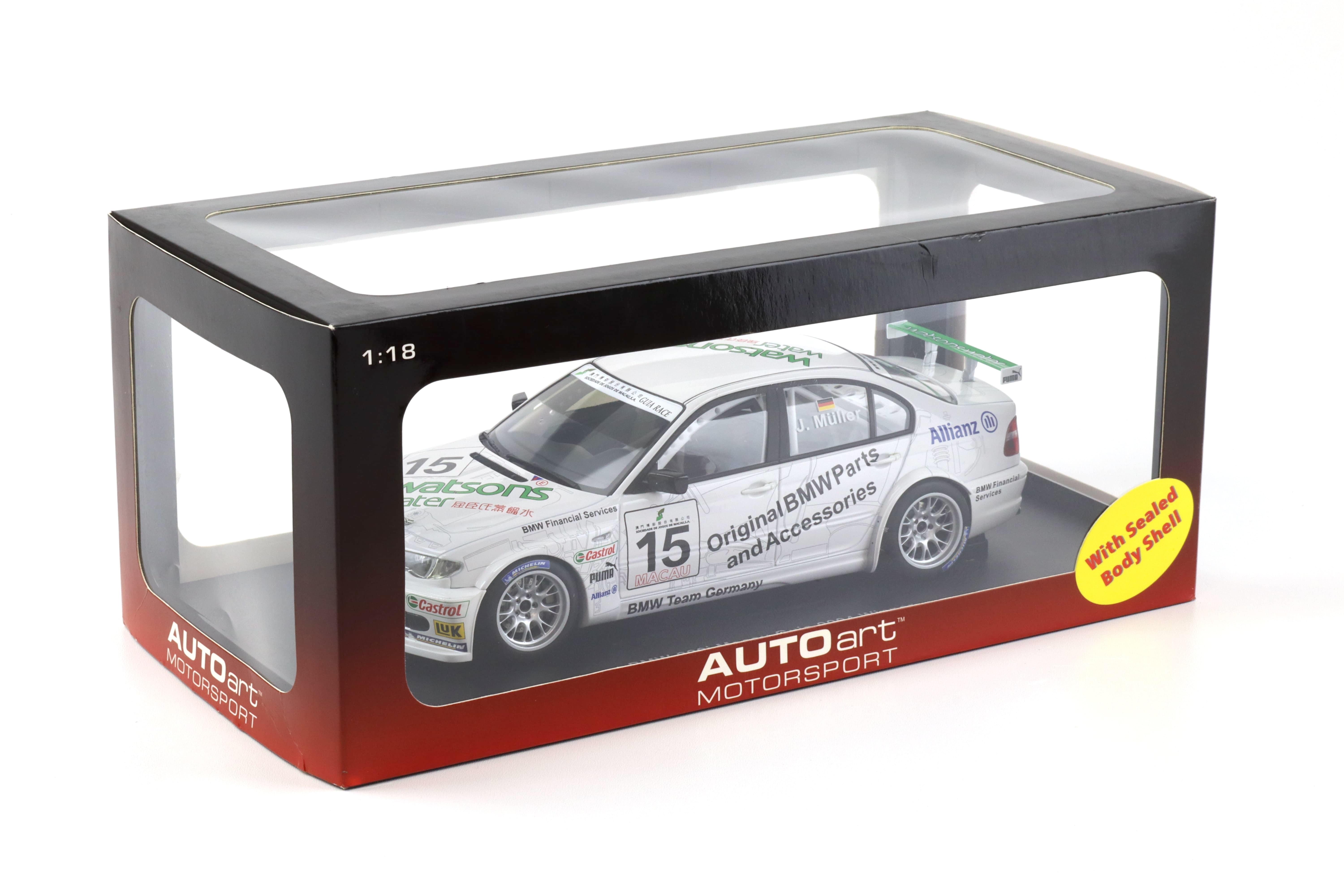 無料クーポン配布 アプリ Guia Macau (E46) 320I BMW AUTOart 1:18 Race #15 Winner 2004 ミニカー