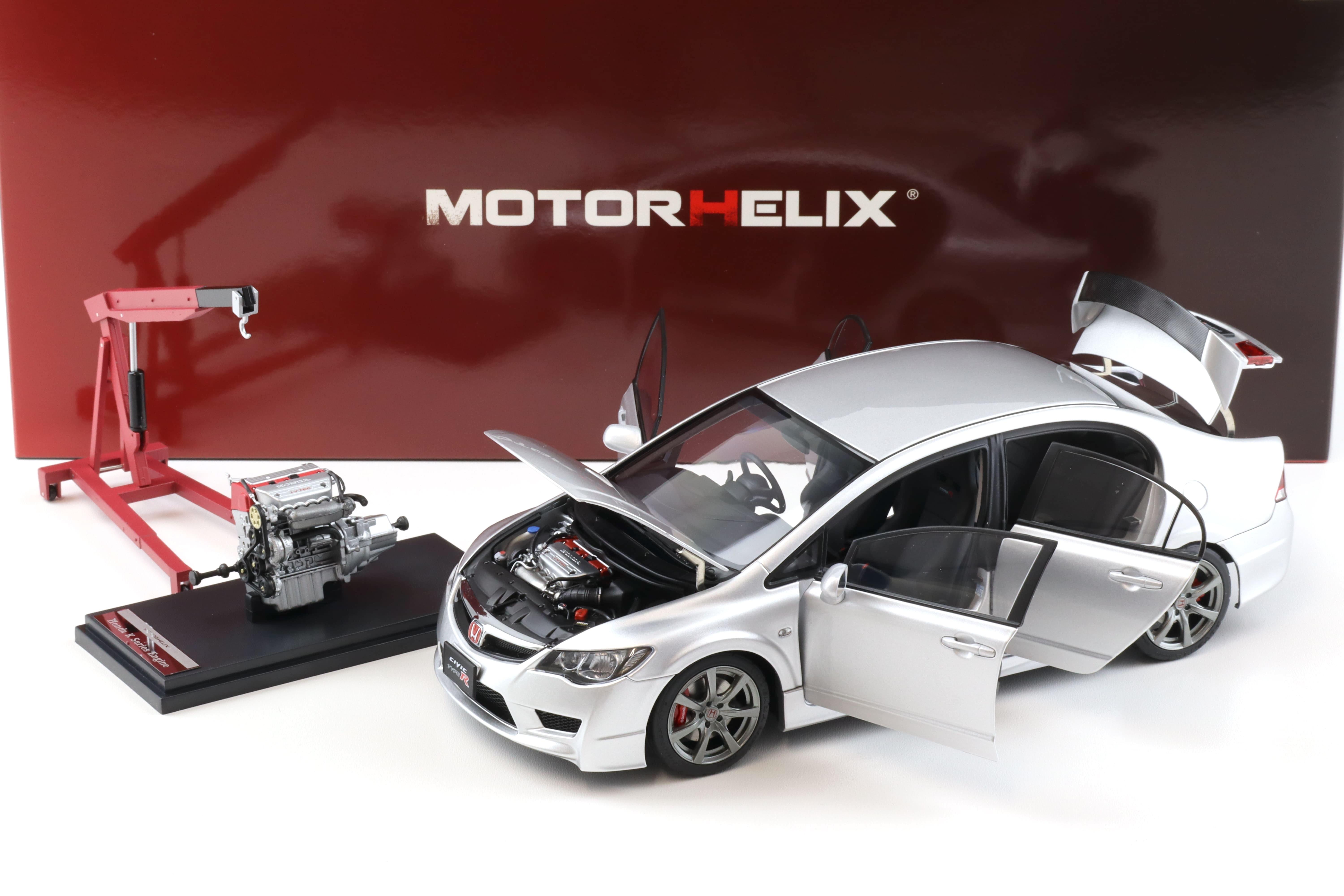 ZD WELL 1:18 Red JDM Civic Type R FD2 Sports Diecast Model