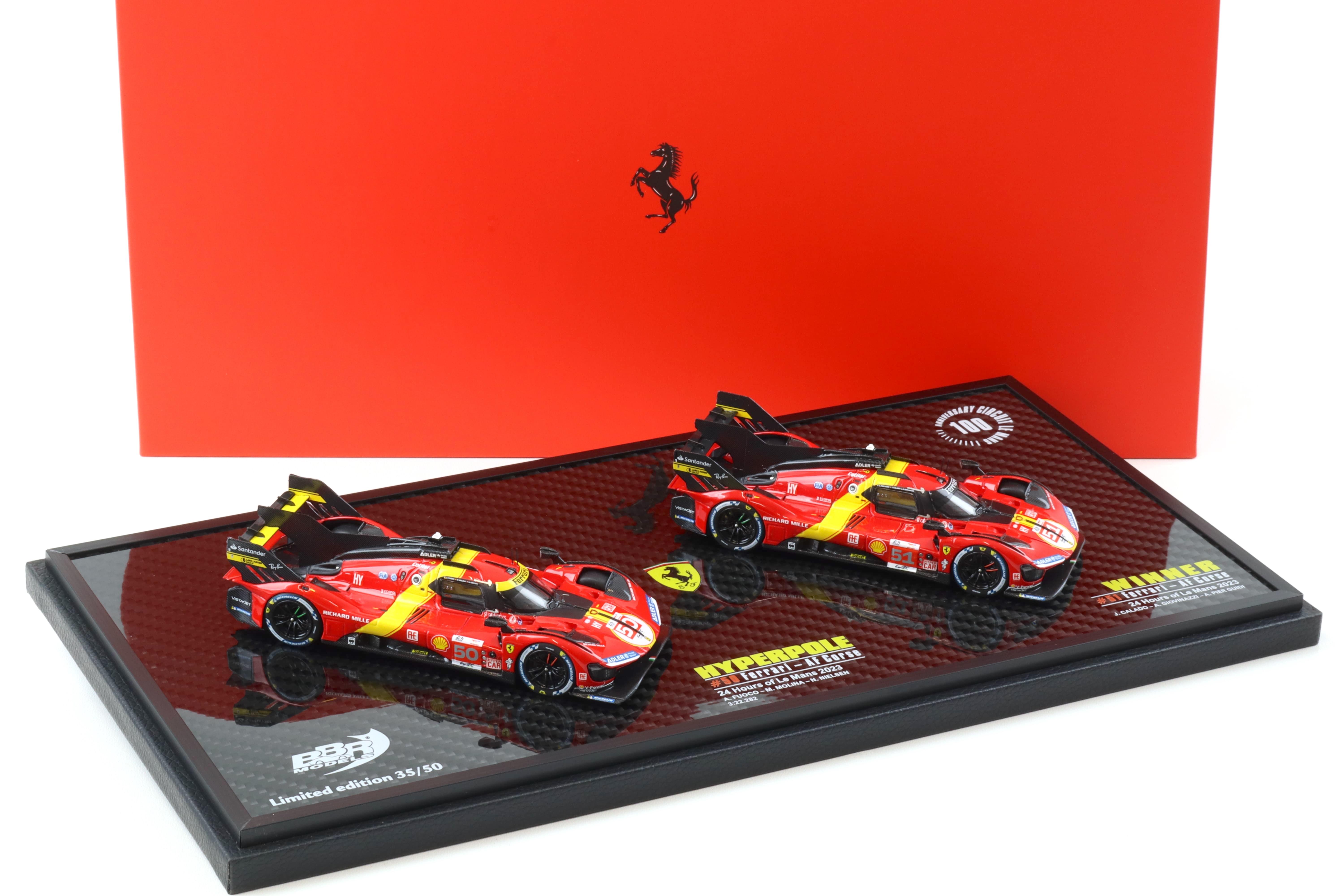 ミニカー BBR 1/43 Ferrari 499P and Ferrari SF23 Special Limited Edition BBR 1 43 Ferrari 499P SF 23 GP Italy