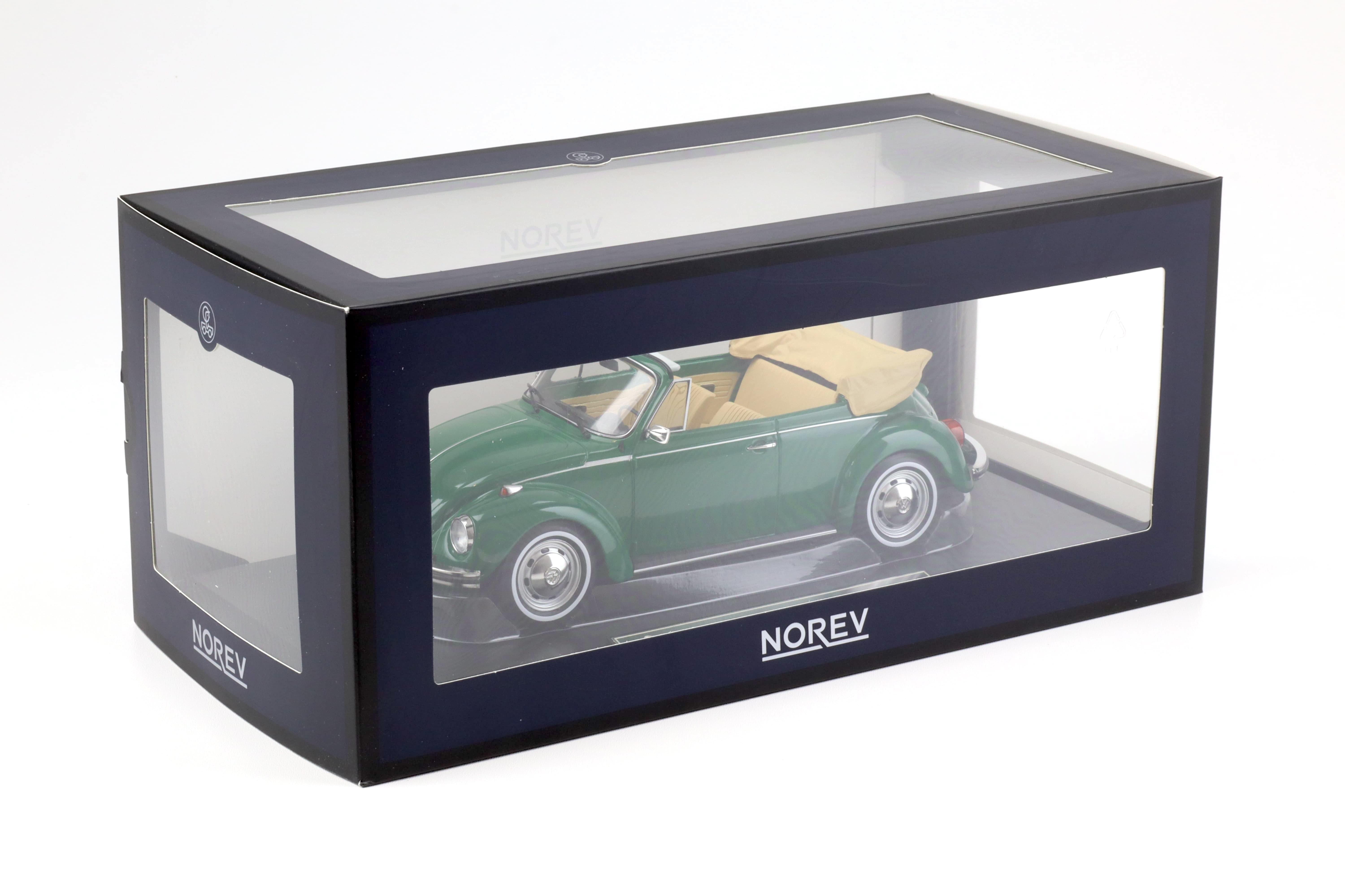 新品同様 Norev 1:18 VW green Sambesi 1973 Cabriolet Beetle Käfer 1303 ノレブ